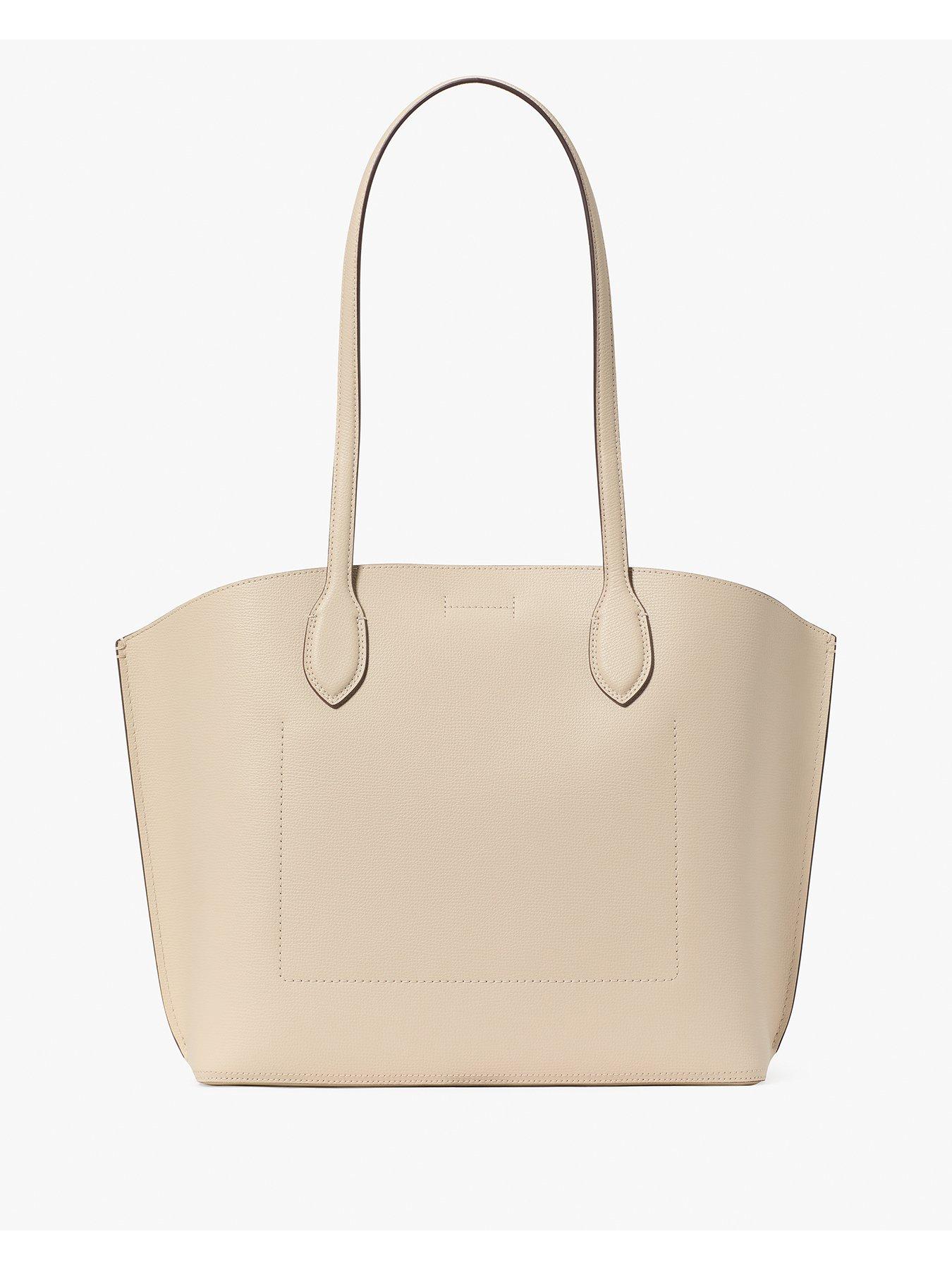 Image 3 of 3 of Kate Spade New York Suite Crossgrain Leather Large Open Tote Bag - Beige