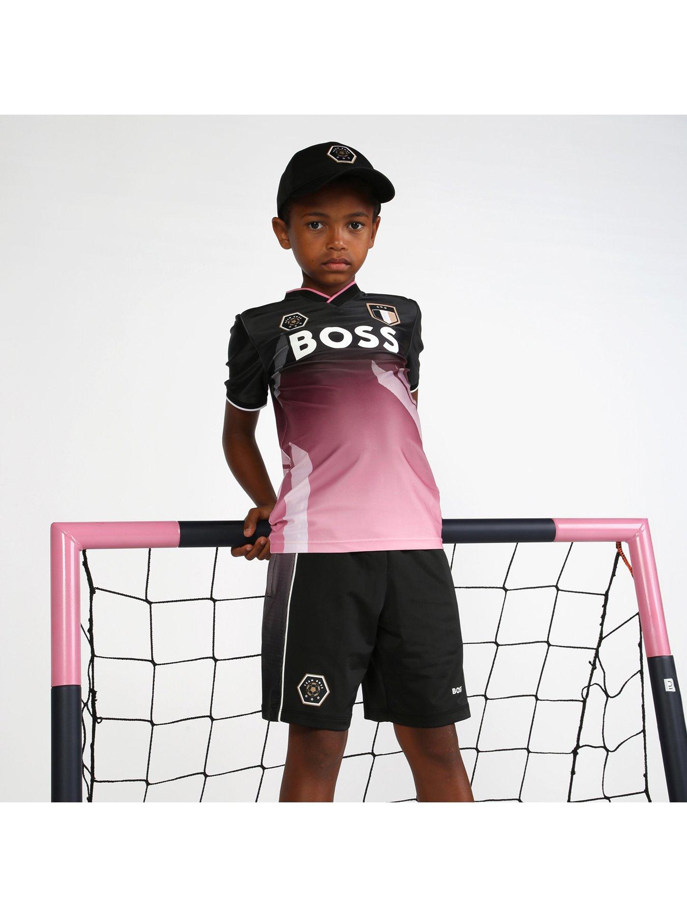 Image 5 of 6 of BOSS Boys Football Shorts - Black