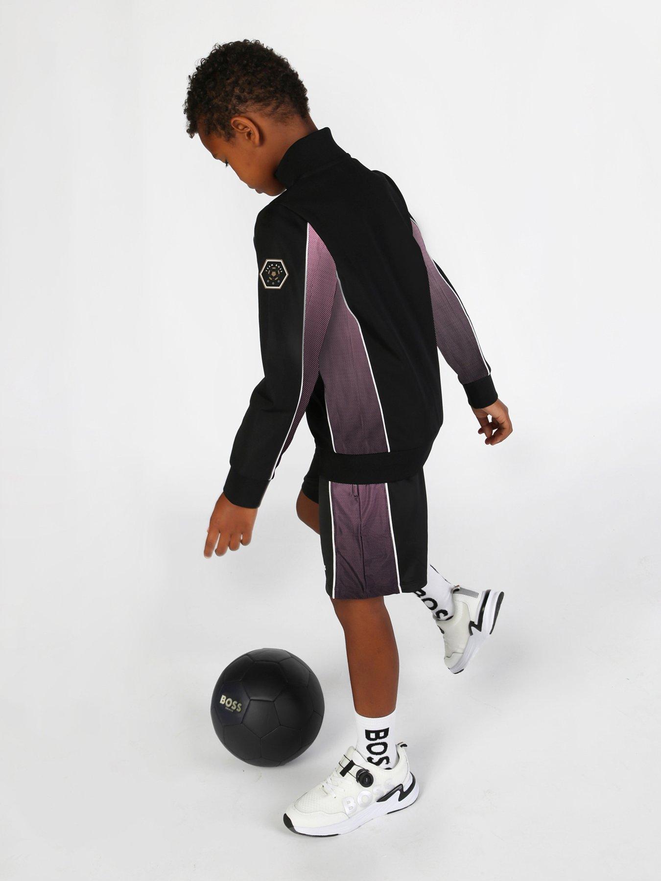 Image 6 of 6 of BOSS Boys Football Shorts - Black