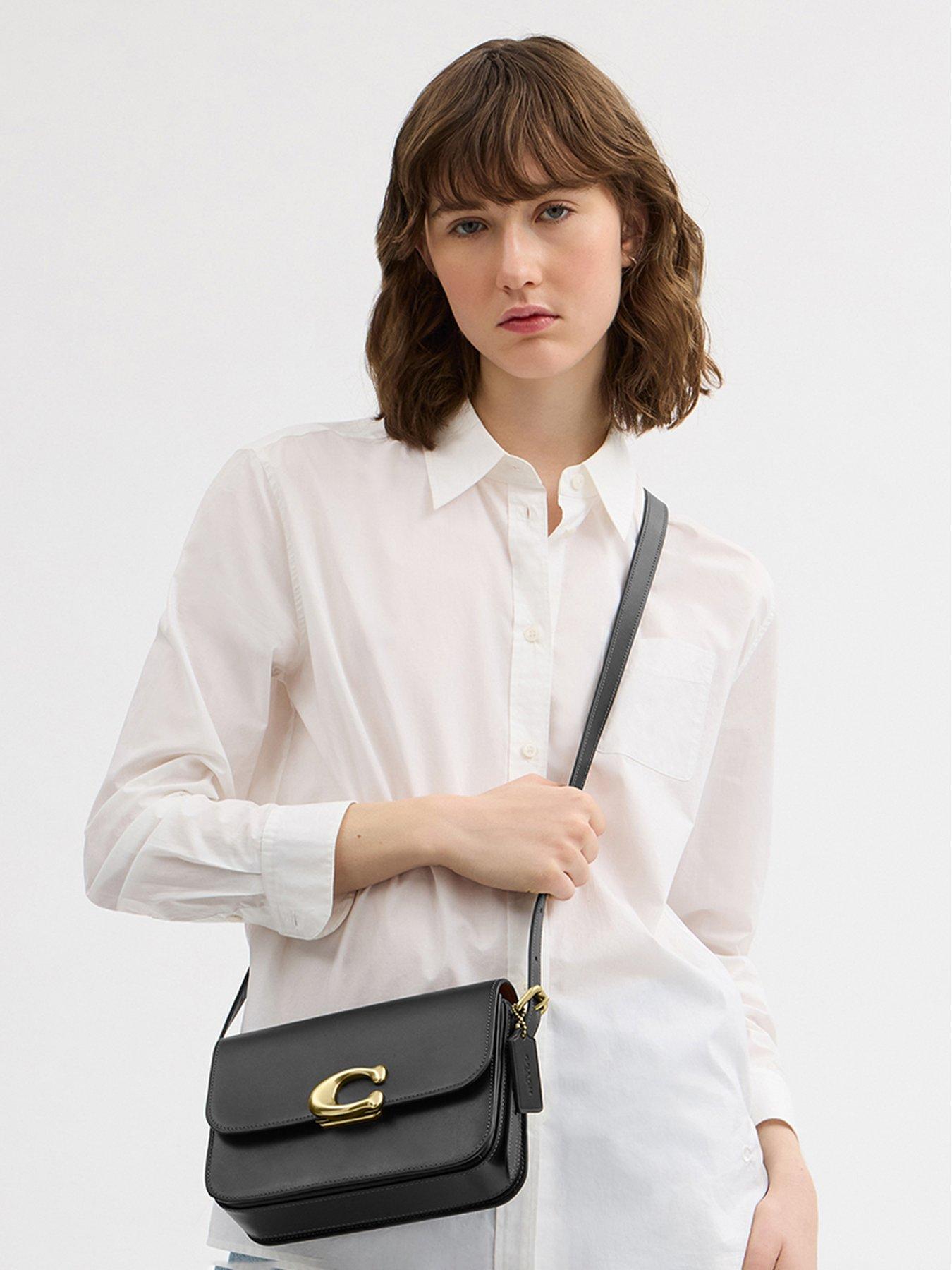  image of coach-refined-calf-leather-sage-shoulder-bag-black
