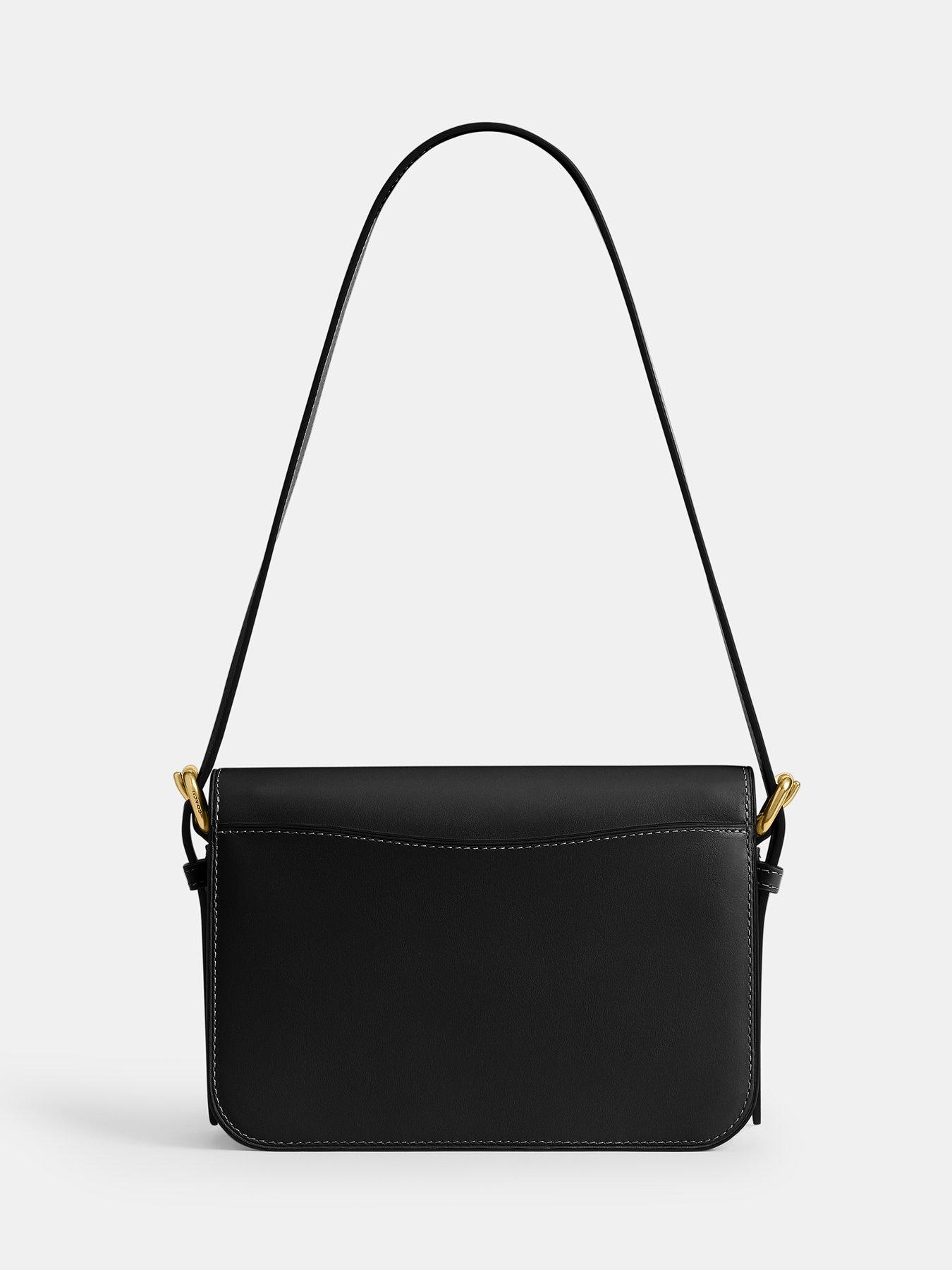  image of coach-refined-calf-leather-sage-shoulder-bag-black