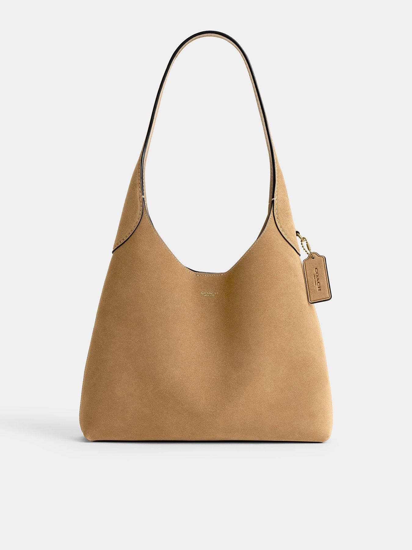 undefined Suede Brooklyn Shoulder Bag 28 - Light Brown