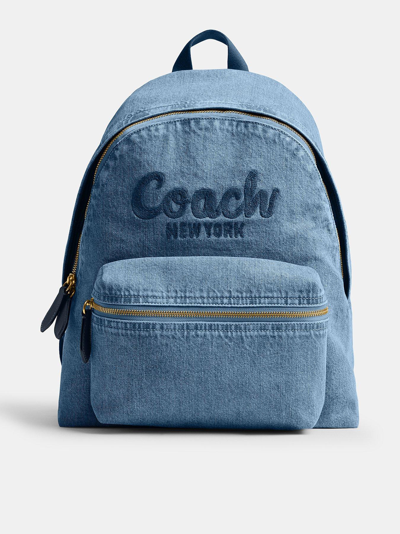 Image 1 of 5 of COACH Denim Cargo Backpack - Indigo