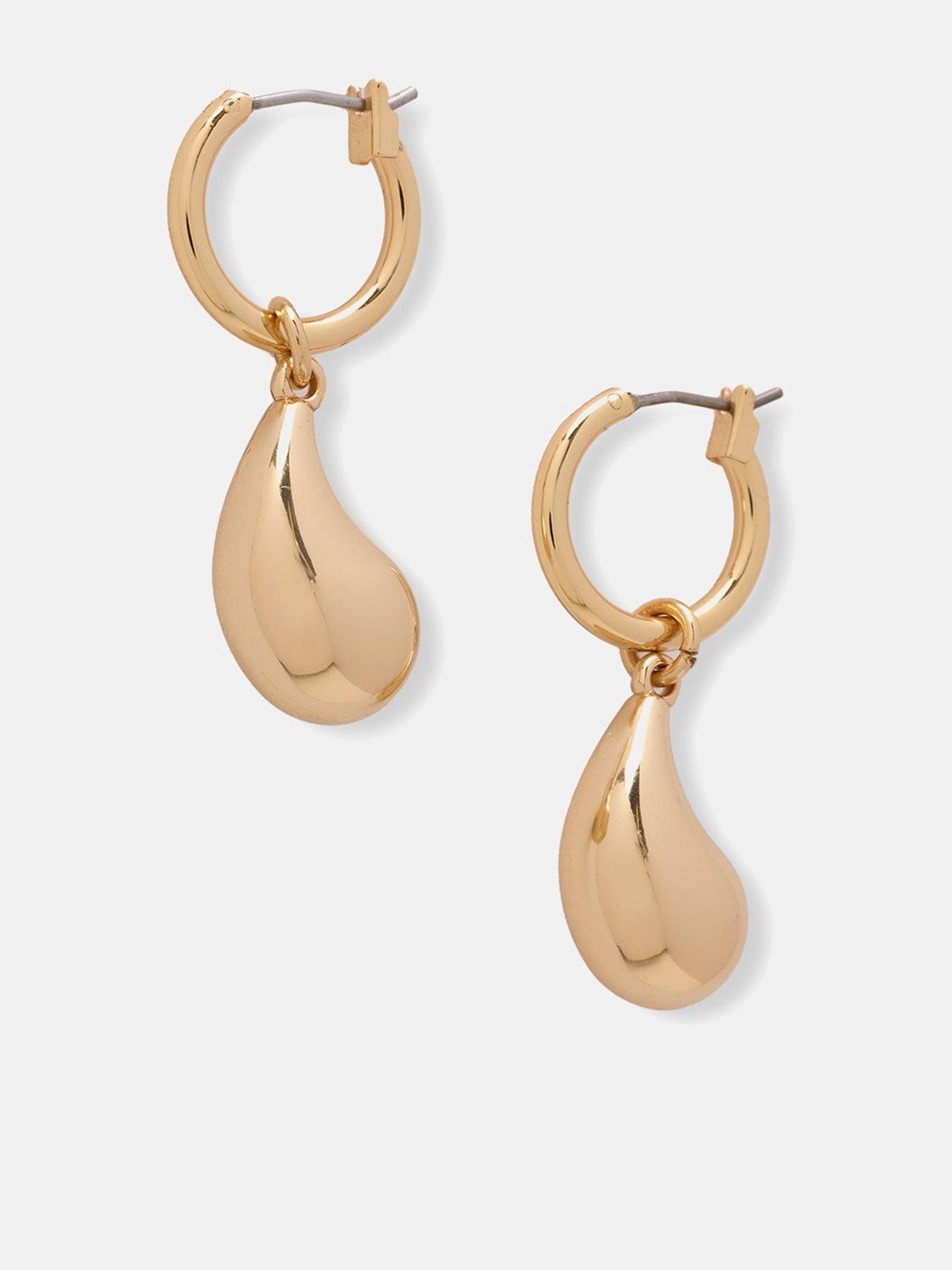 mint-velvet-gold-tone-drop-hoop-earrings-gold