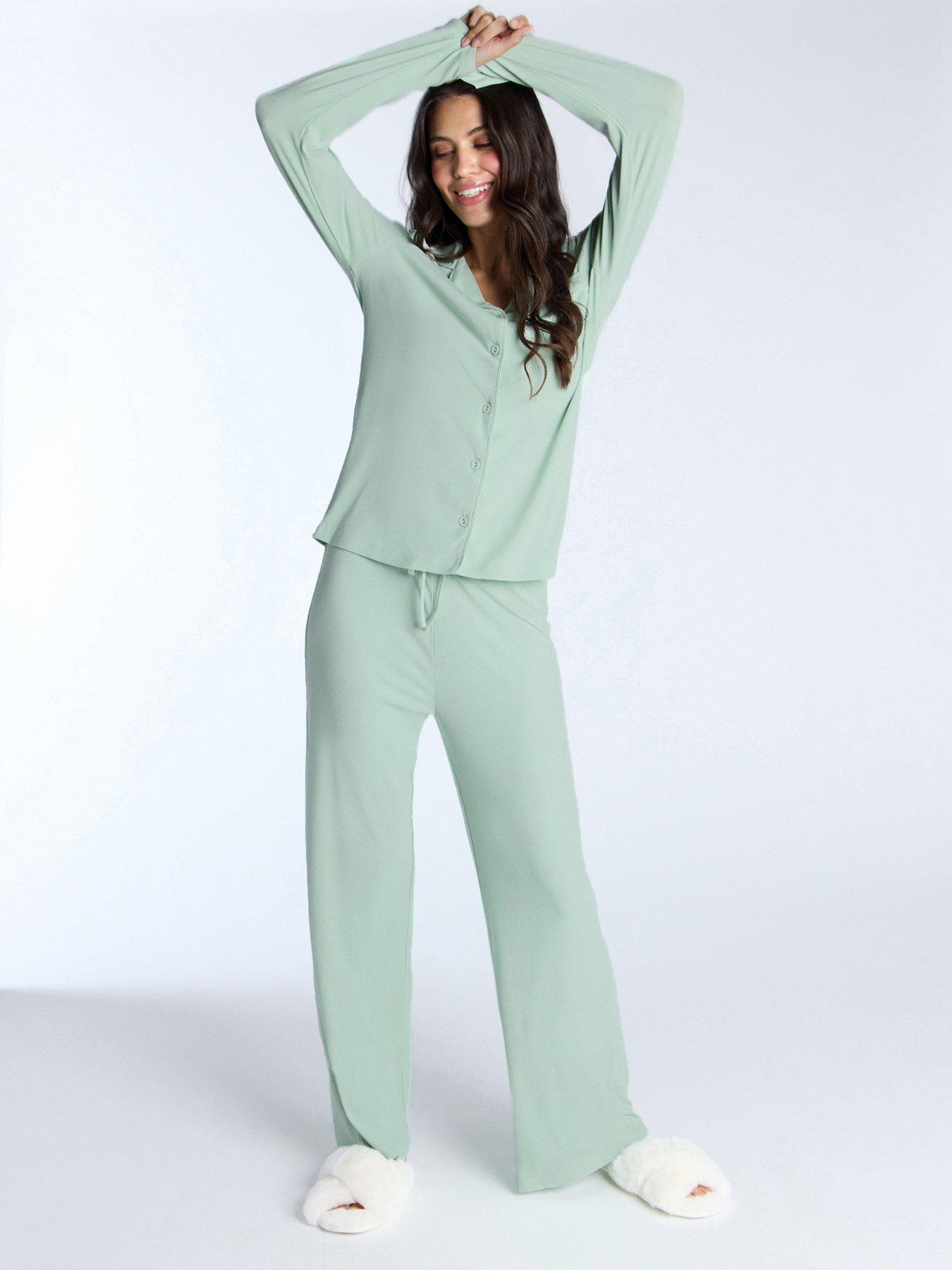  image of boux-avenue-rib-modal-revere-top-sage-green