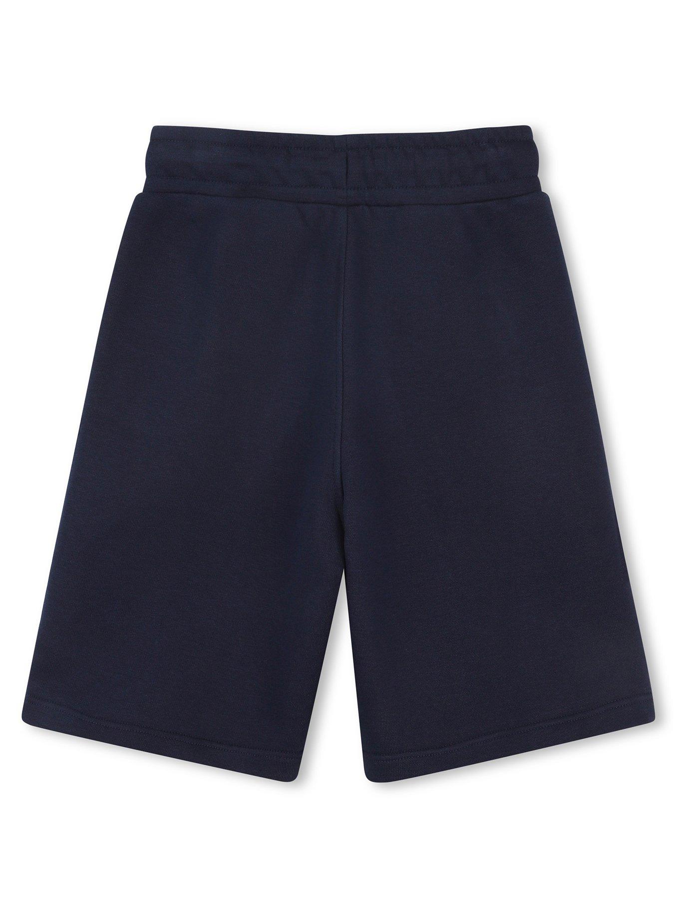  image of boss-boys-logo-jog-shorts-navy