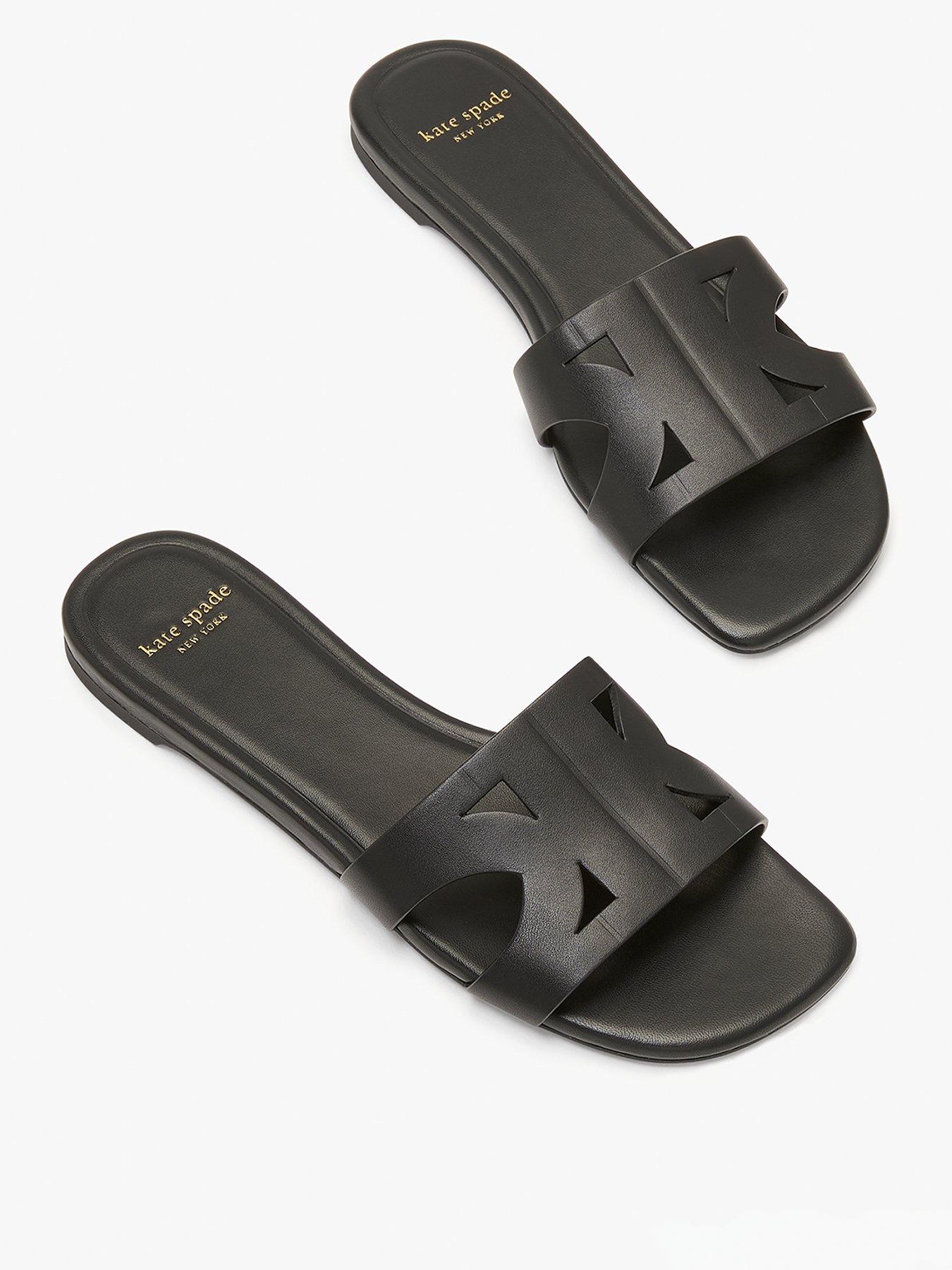 Ladies Sandals Black Kate Spade Sandals Spade Flower Flip Flop
