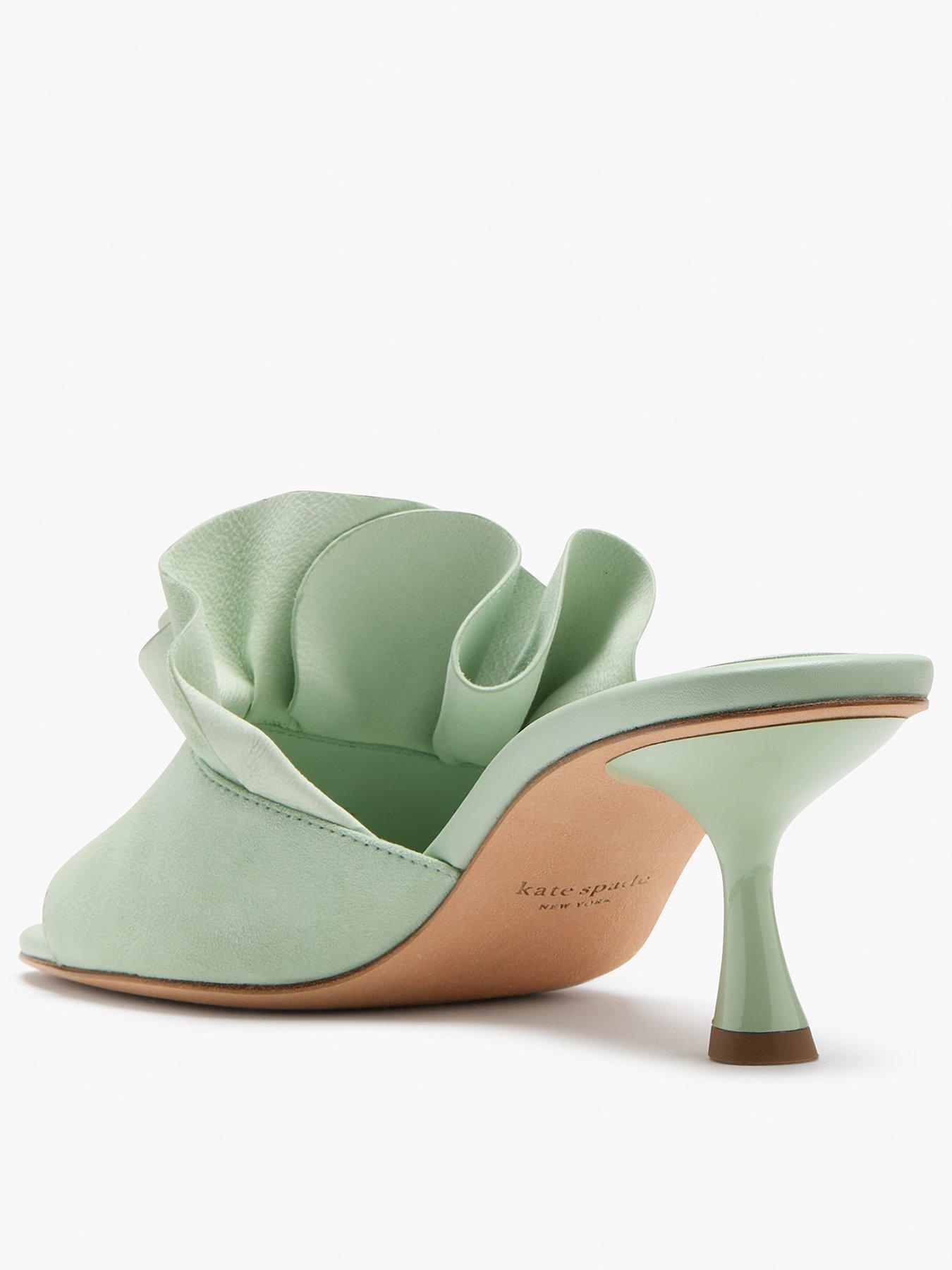 Image 3 of 4 of Kate Spade New York Flourish Heeled Sandals - Light Green