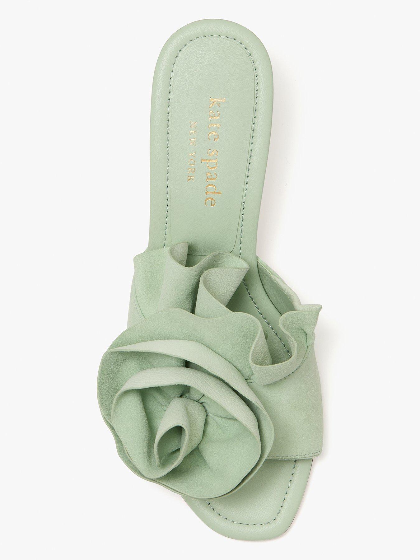 Image 4 of 4 of Kate Spade New York Flourish Heeled Sandals - Light Green