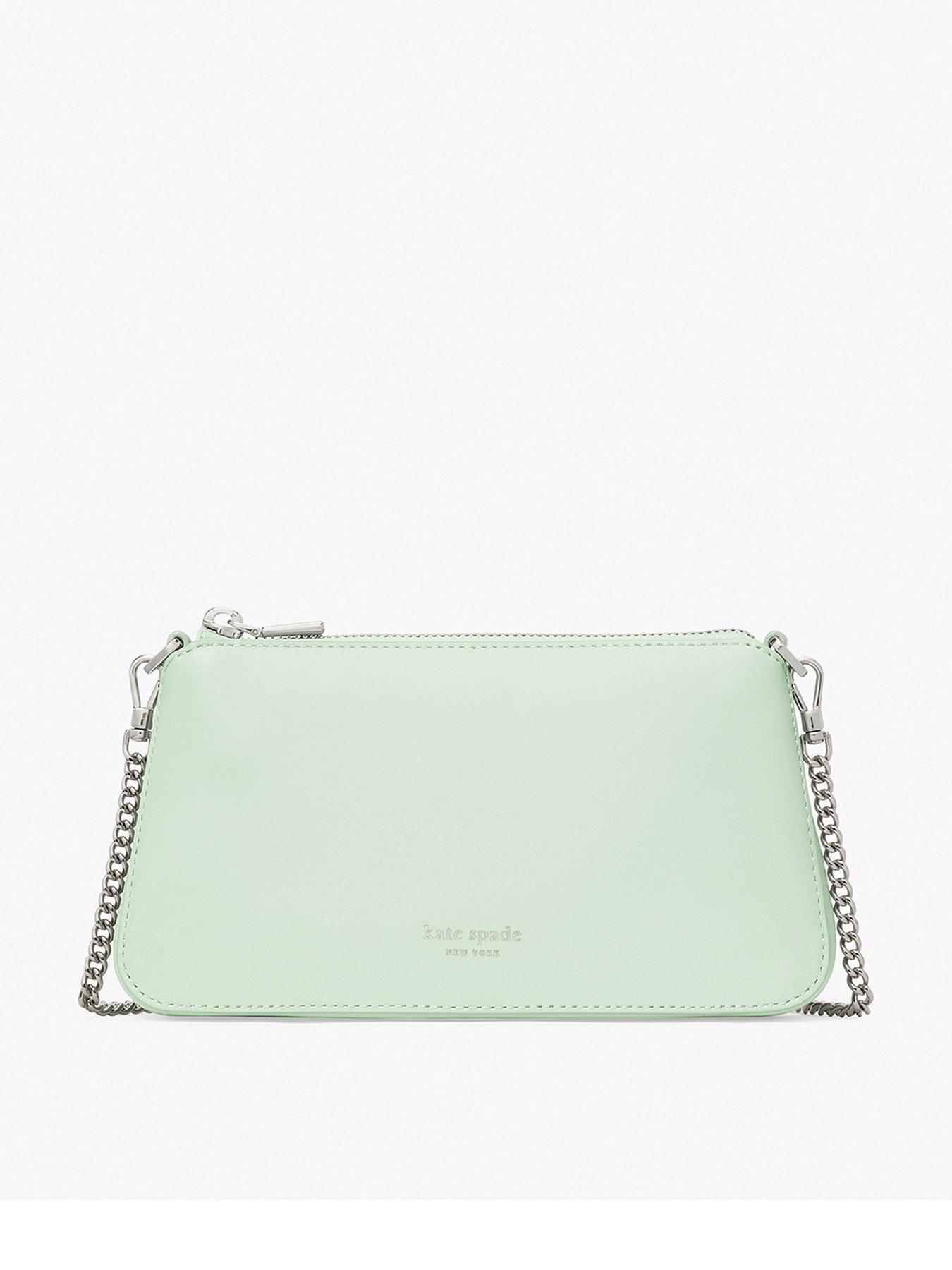 Kate Spade New York Grace Fine Grain Leather Pochette - Light Green