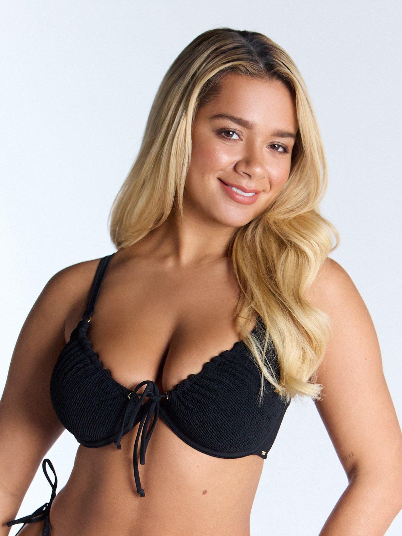 undefined Ibiza Texture Bikini Top - Black