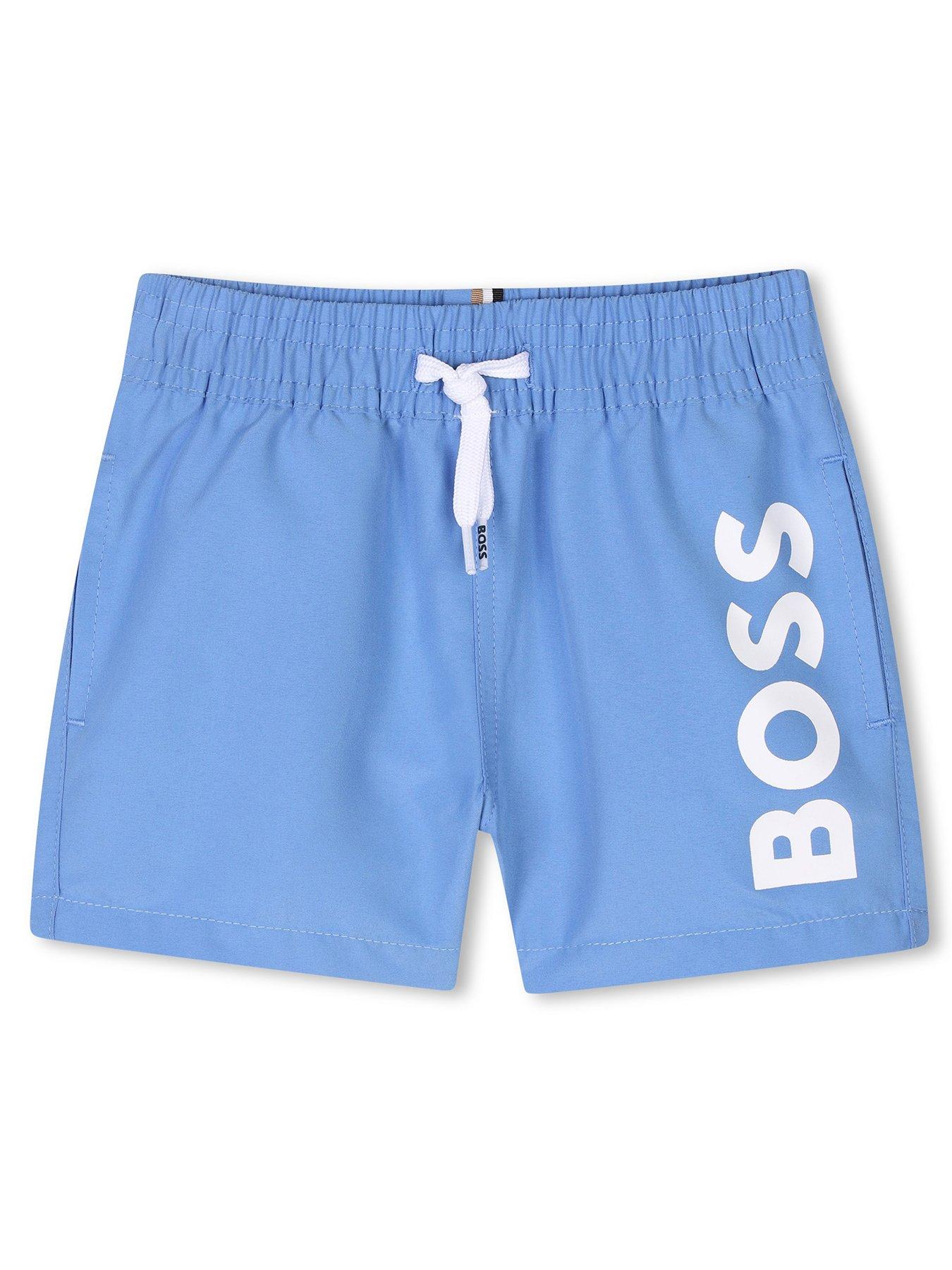 Image 1 of 2 of BOSS Baby Boys Logo Swim Shorts - Blue