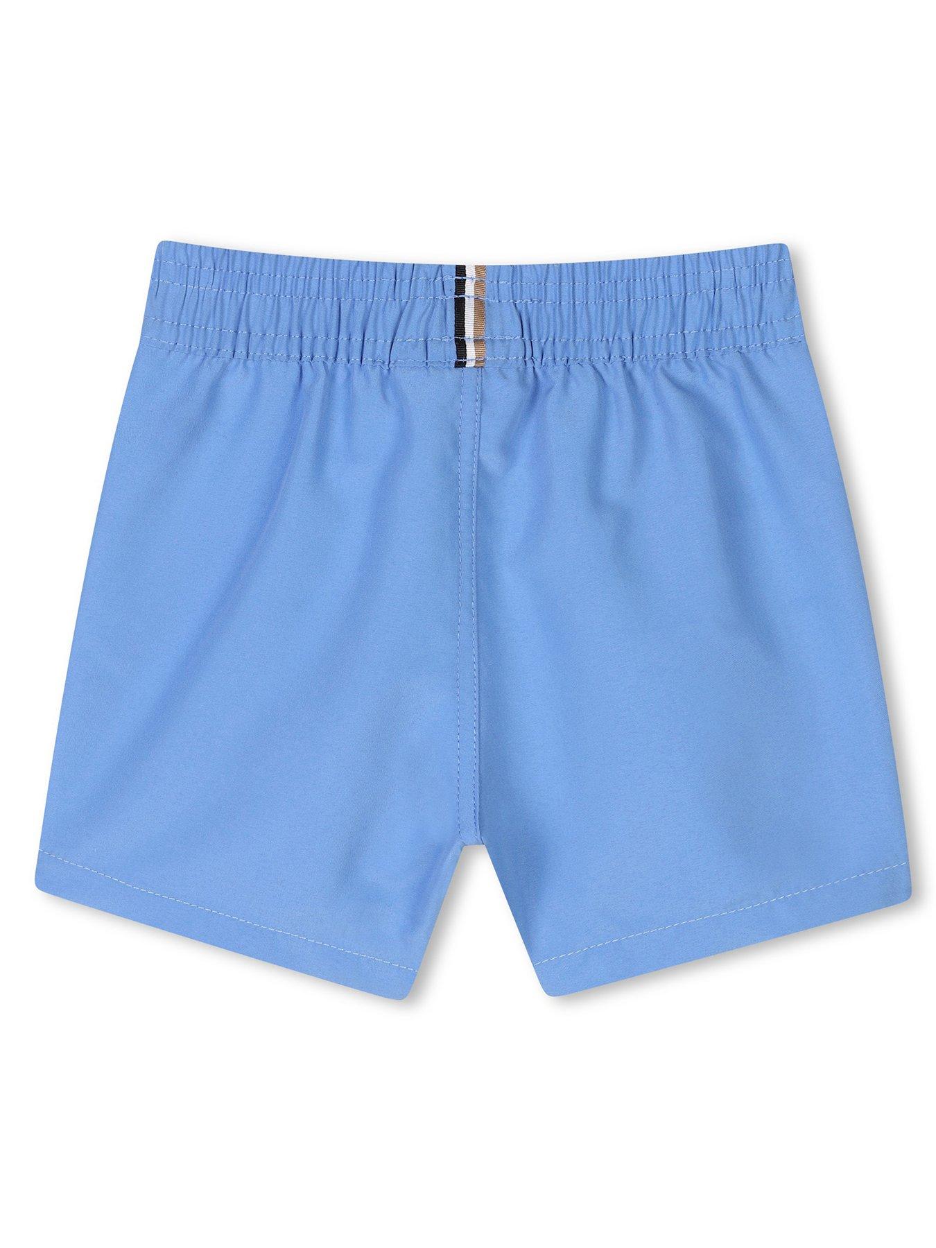 Image 2 of 2 of BOSS Baby Boys Logo Swim Shorts - Blue