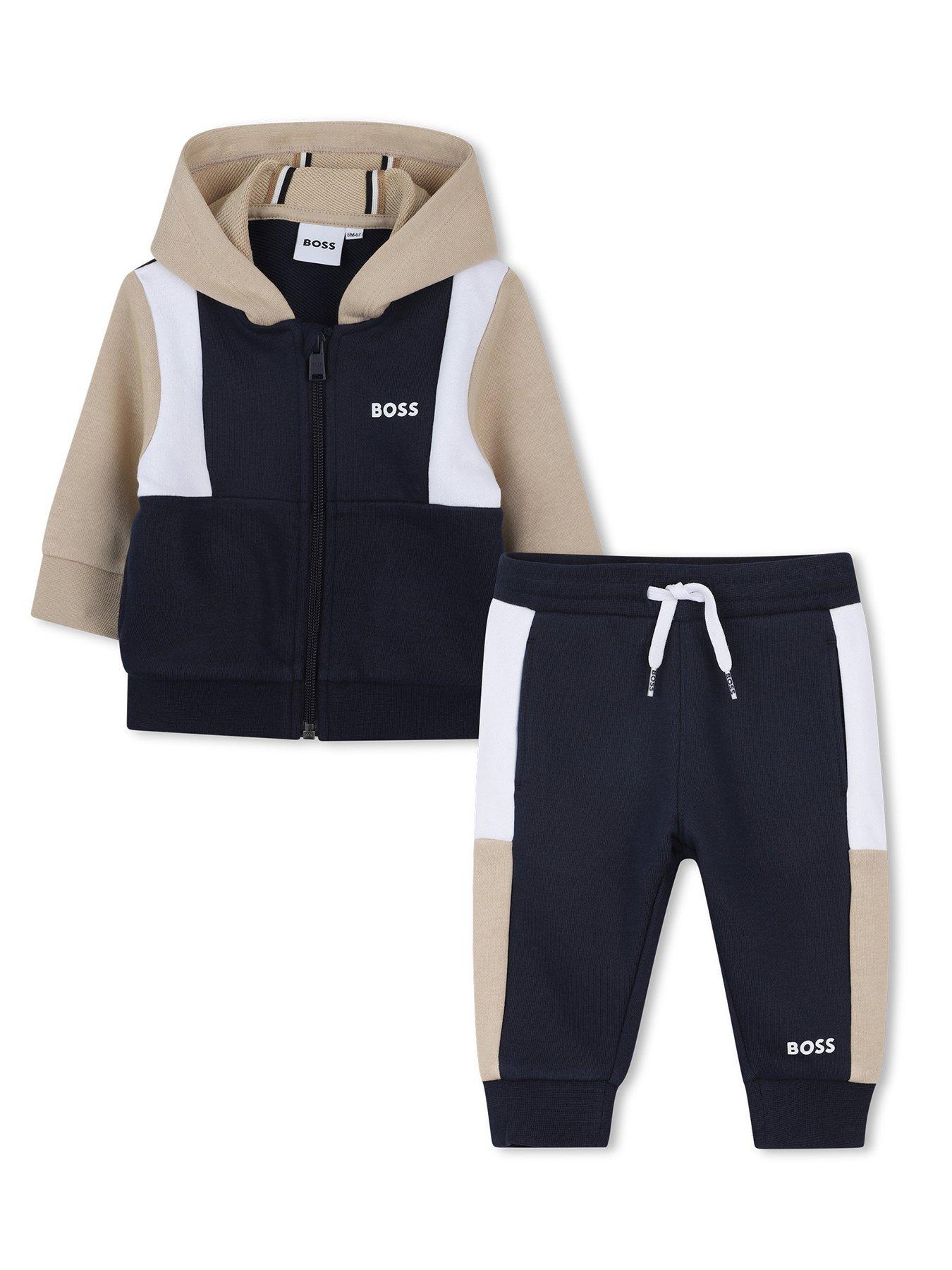 BOSS Baby Boys Colour Block Tracksuit - Navy