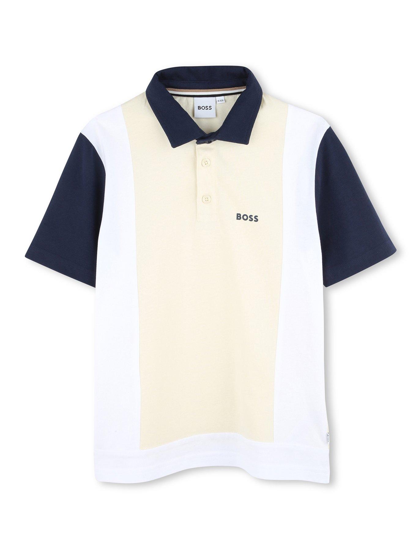 boss-boys-colour-block-polo-shirt-beige