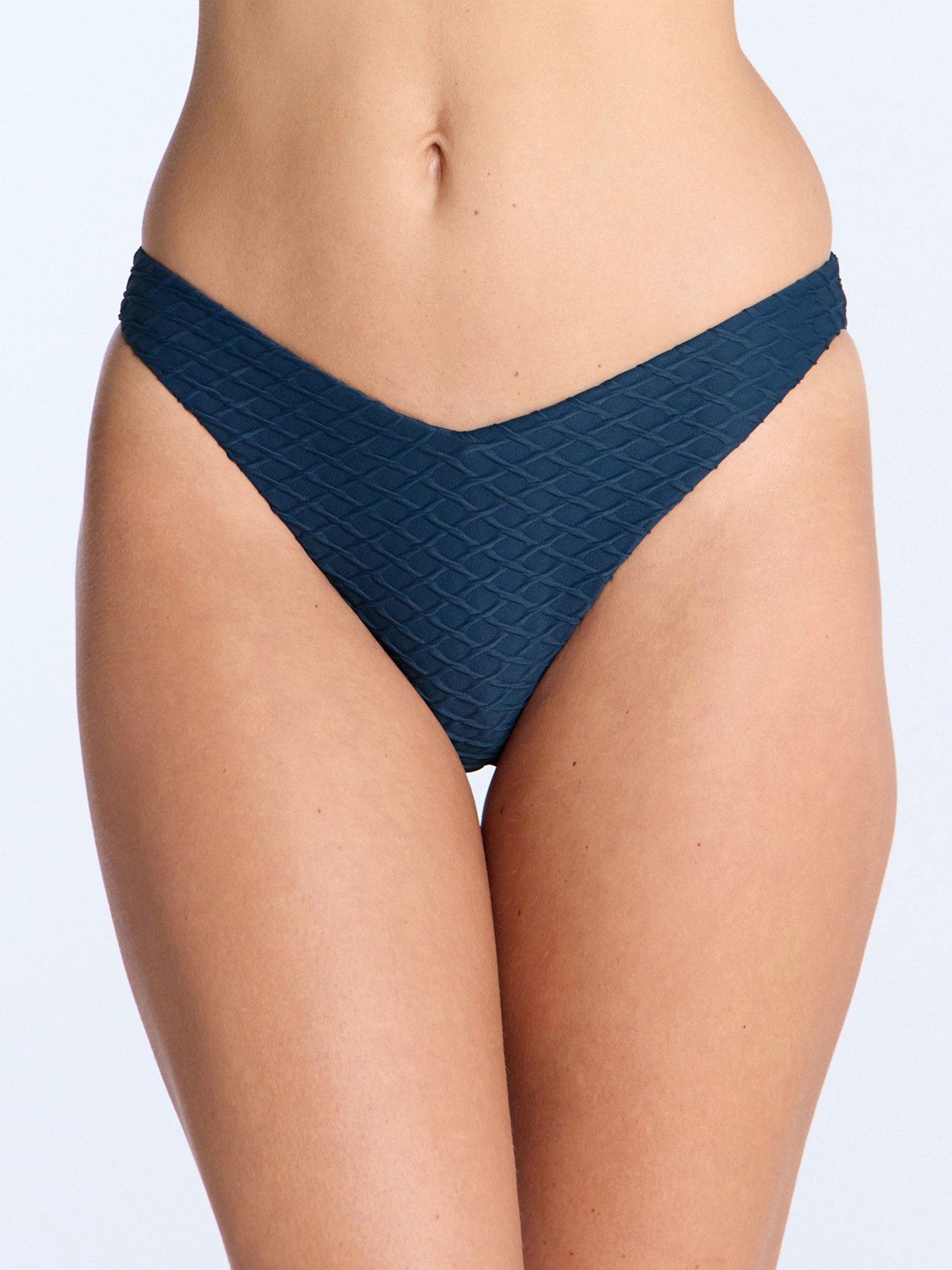 undefined Marguerite Texture Brazilian Briefs - Navy