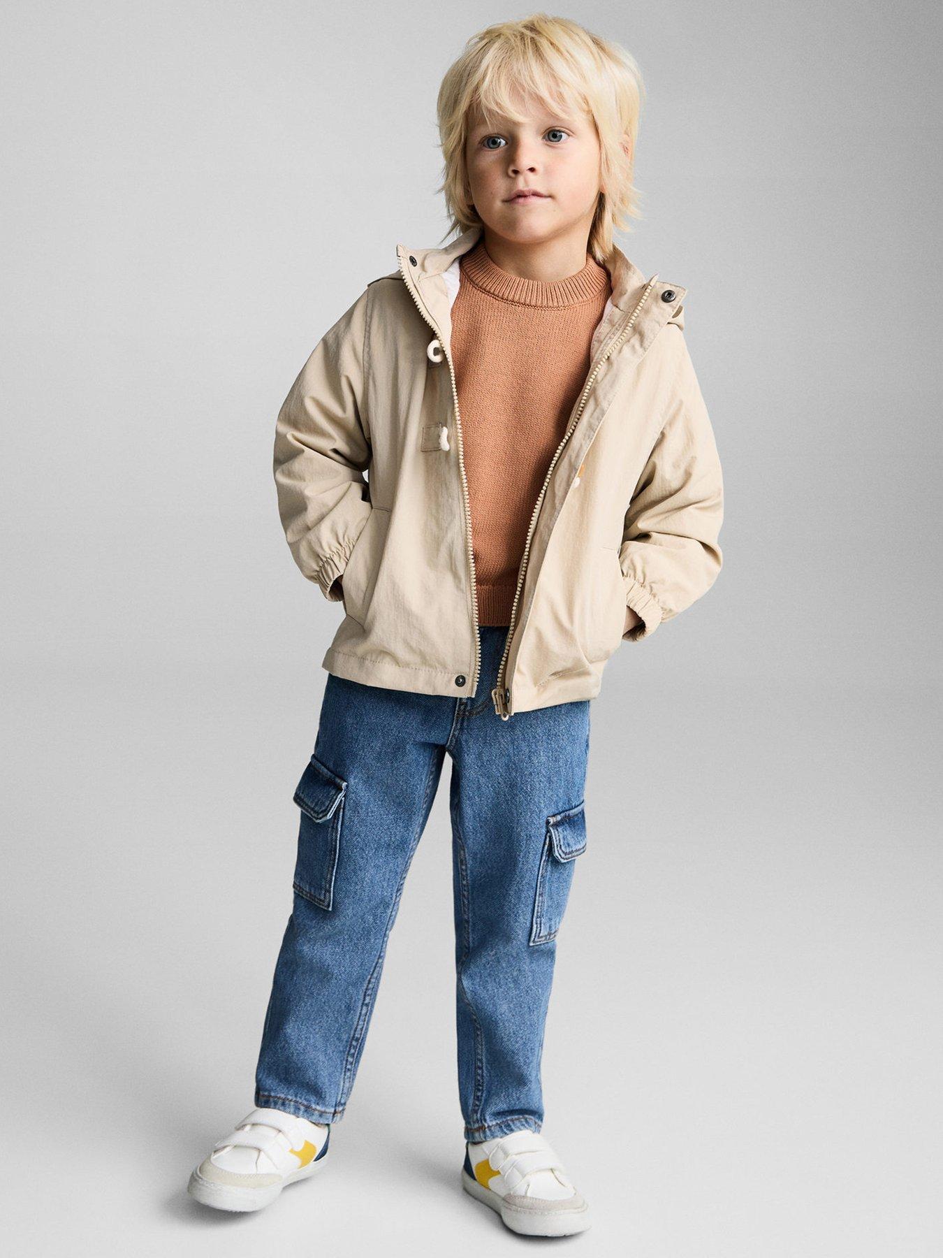 stillFront image of mango-younger-boys-jacket-beige