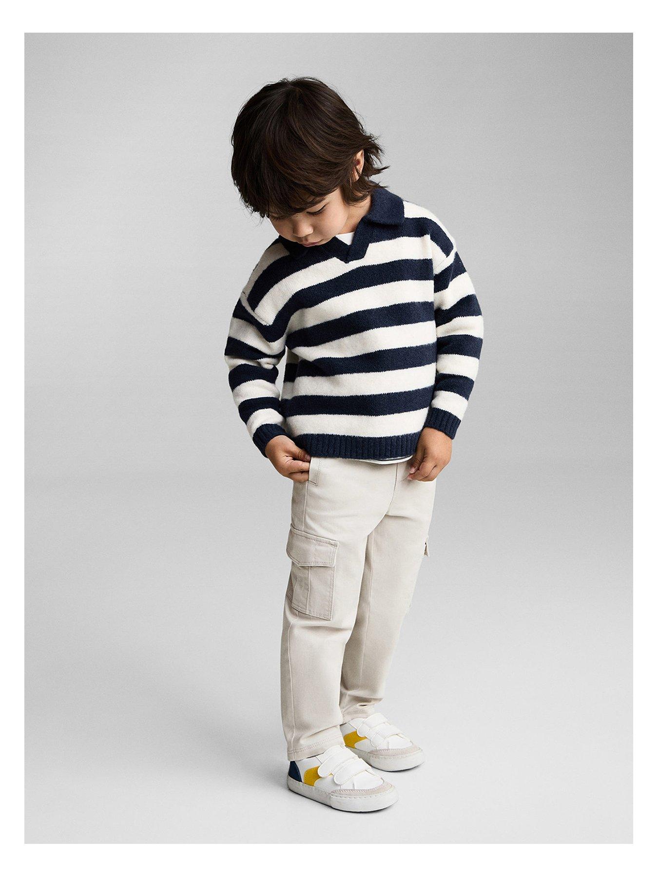  image of mango-younger-boys-cargo-trousers-light-grey