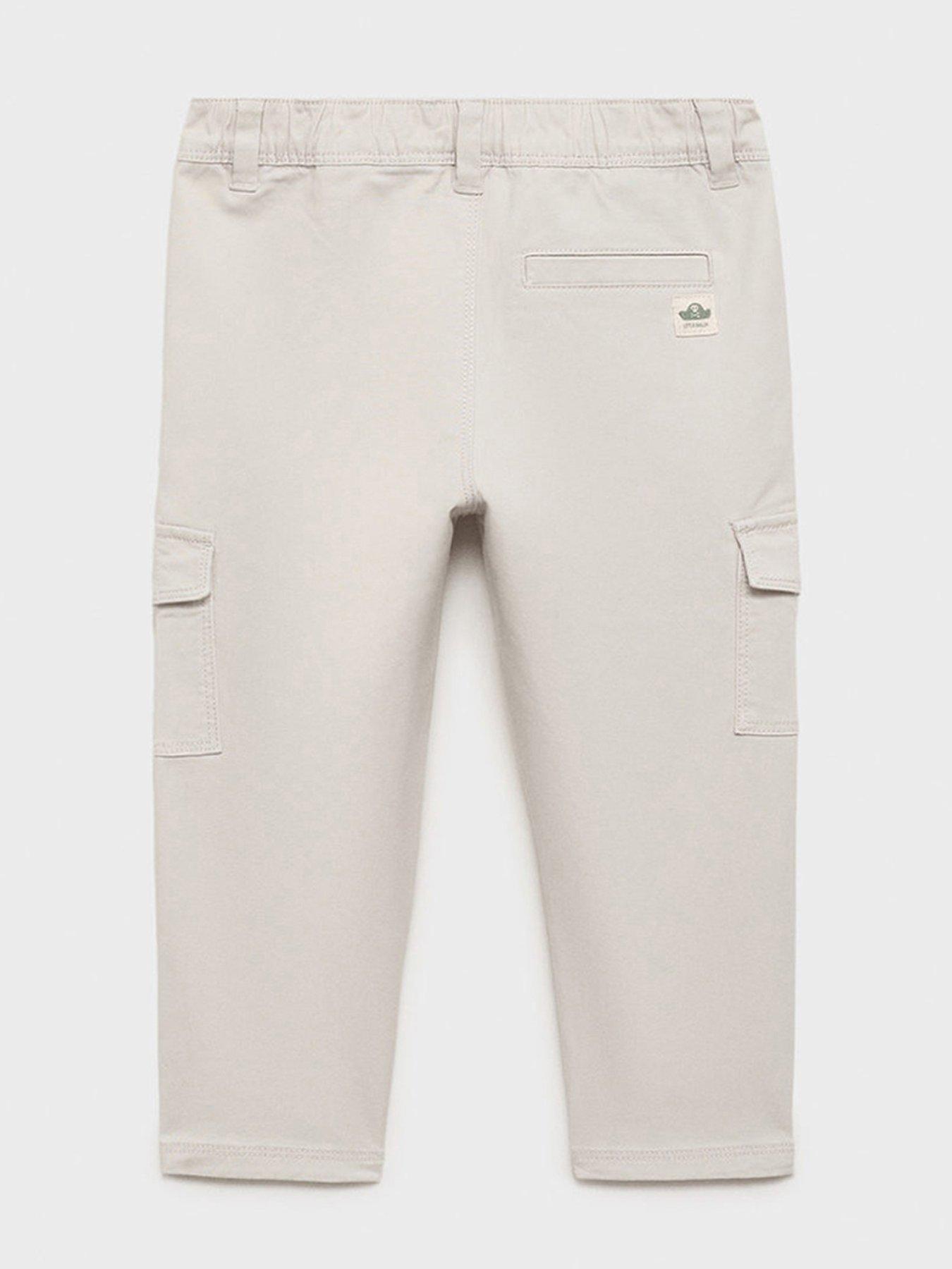  image of mango-younger-boys-cargo-trousers-light-grey