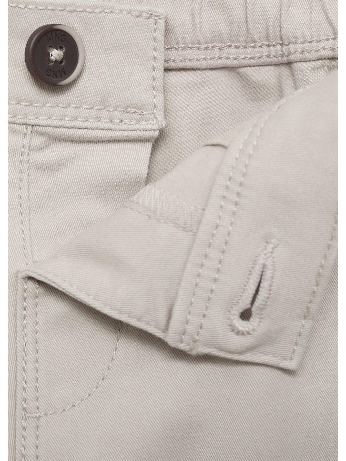  image of mango-younger-boys-cargo-trousers-light-grey