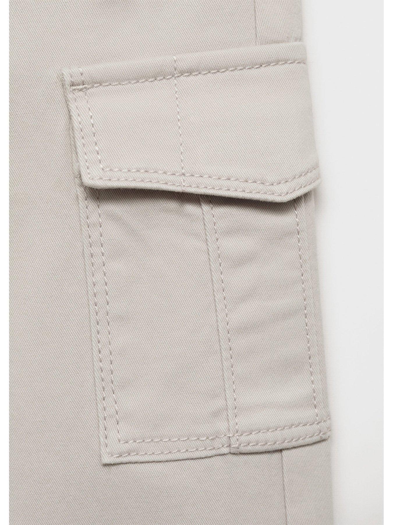  image of mango-younger-boys-cargo-trousers-light-grey