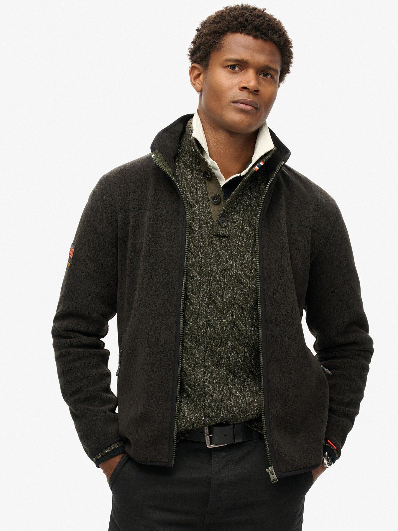  image of superdry-active-full-zip-fleece-jacket-black