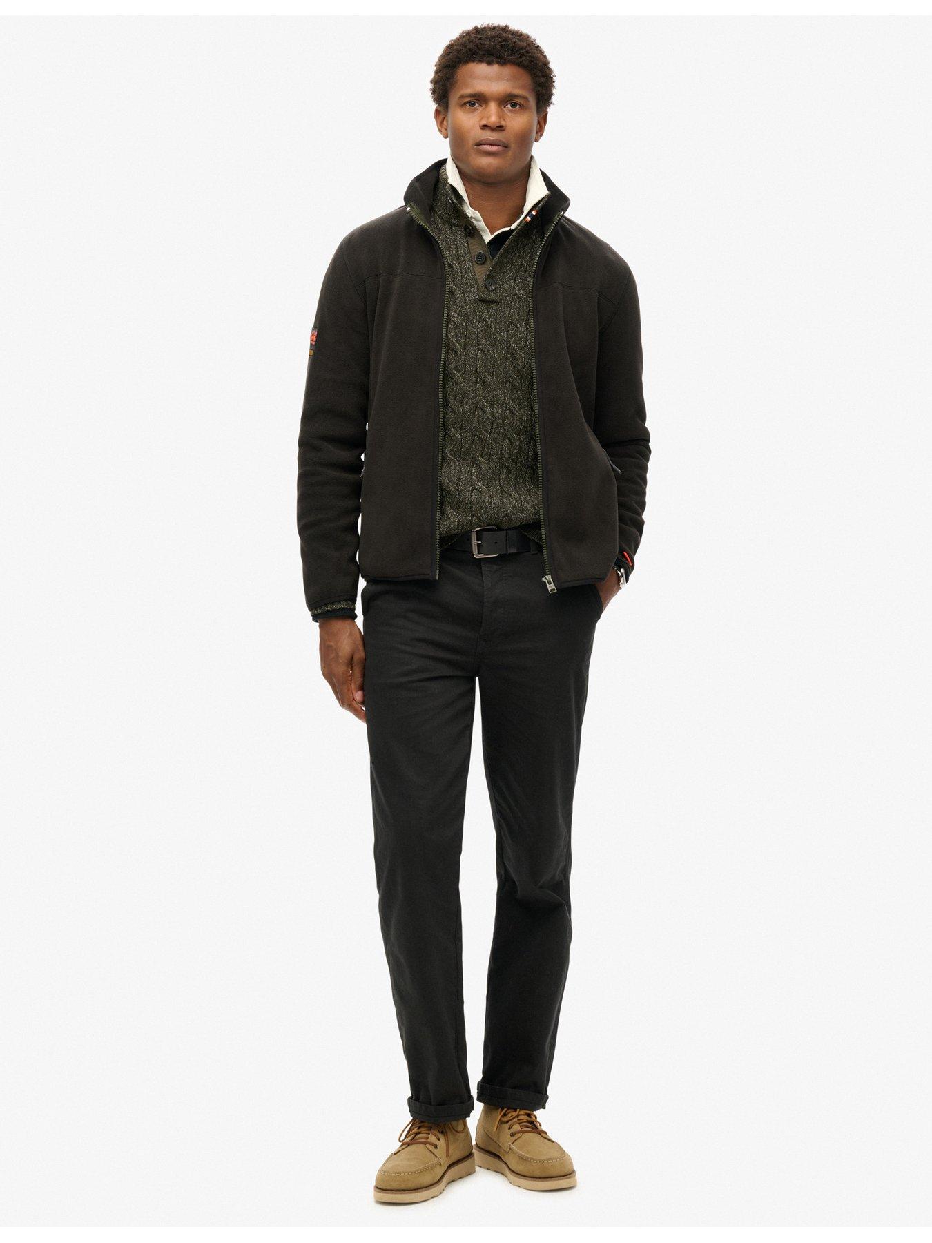  image of superdry-active-full-zip-fleece-jacket-black
