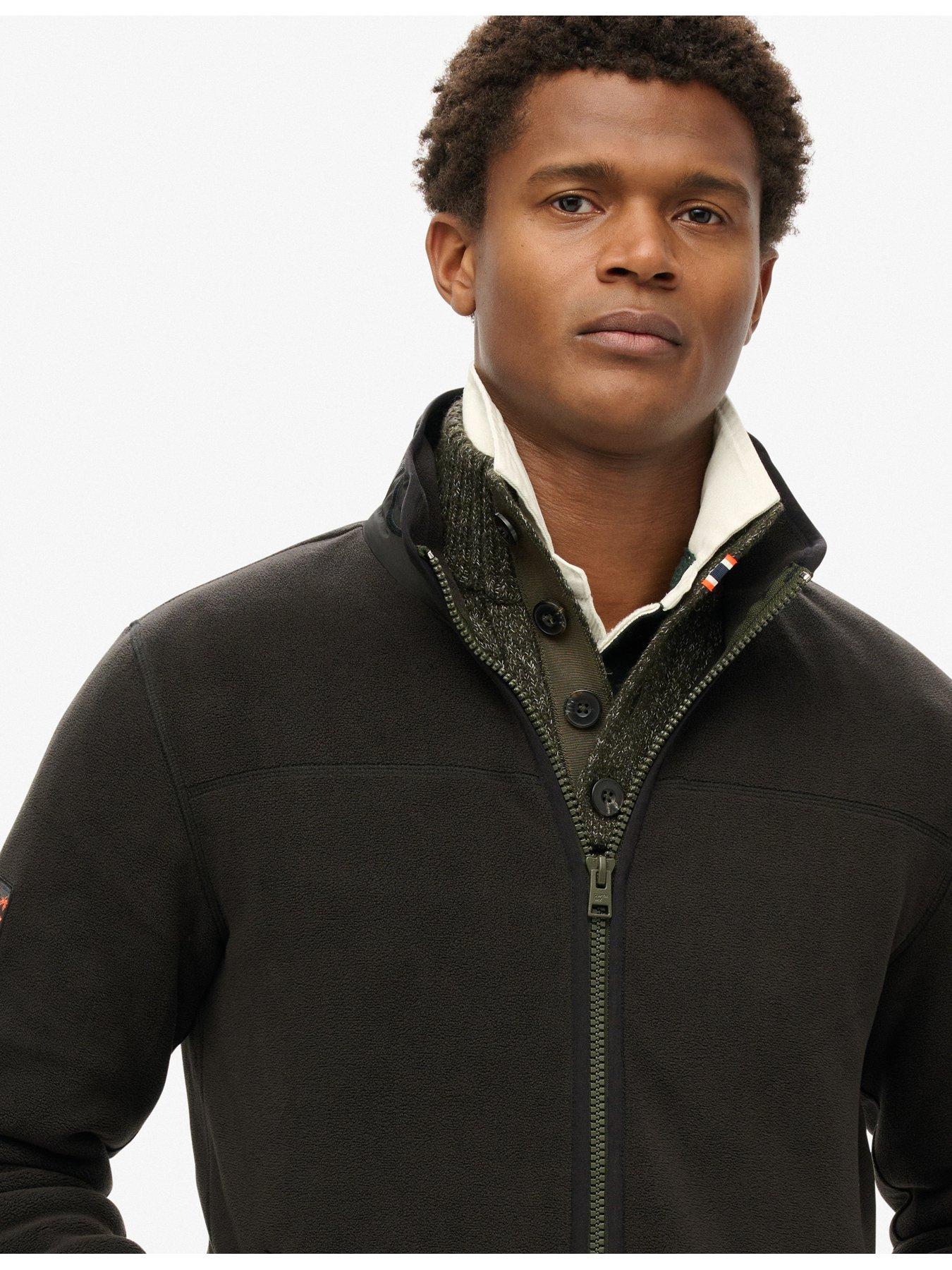  image of superdry-active-full-zip-fleece-jacket-black