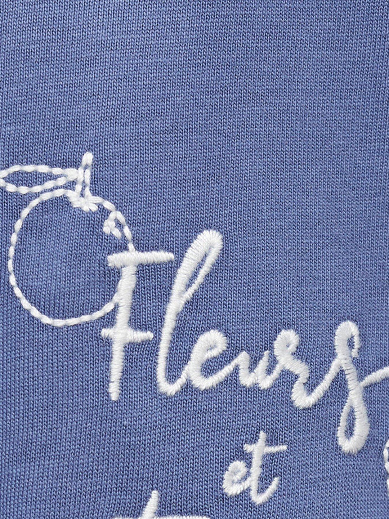  image of mango-younger-girls-frill-hem-short-sleeve-tshirt-blue