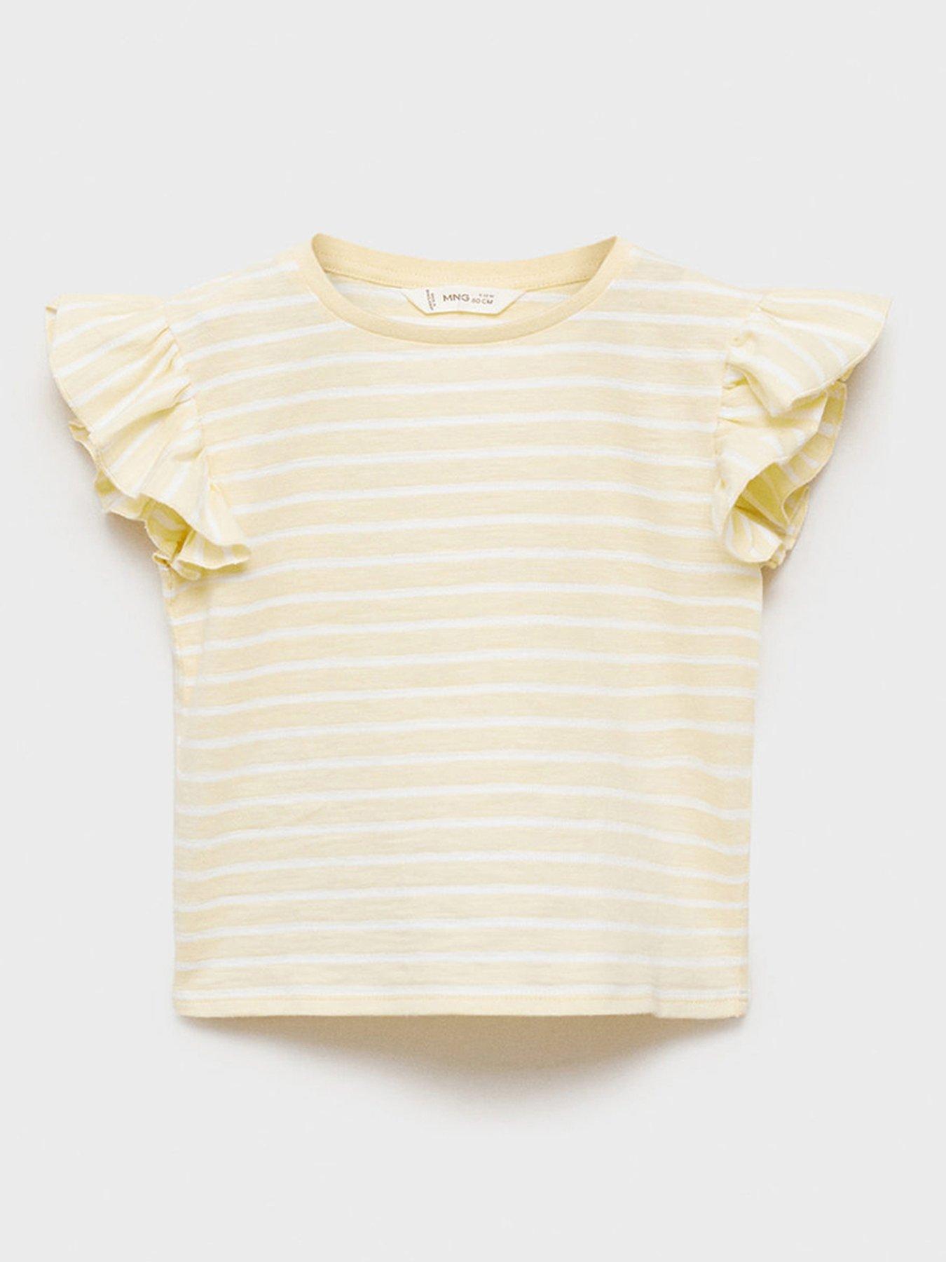mango-younger-girls-stripe-short-sleeve-tshirt-yellow