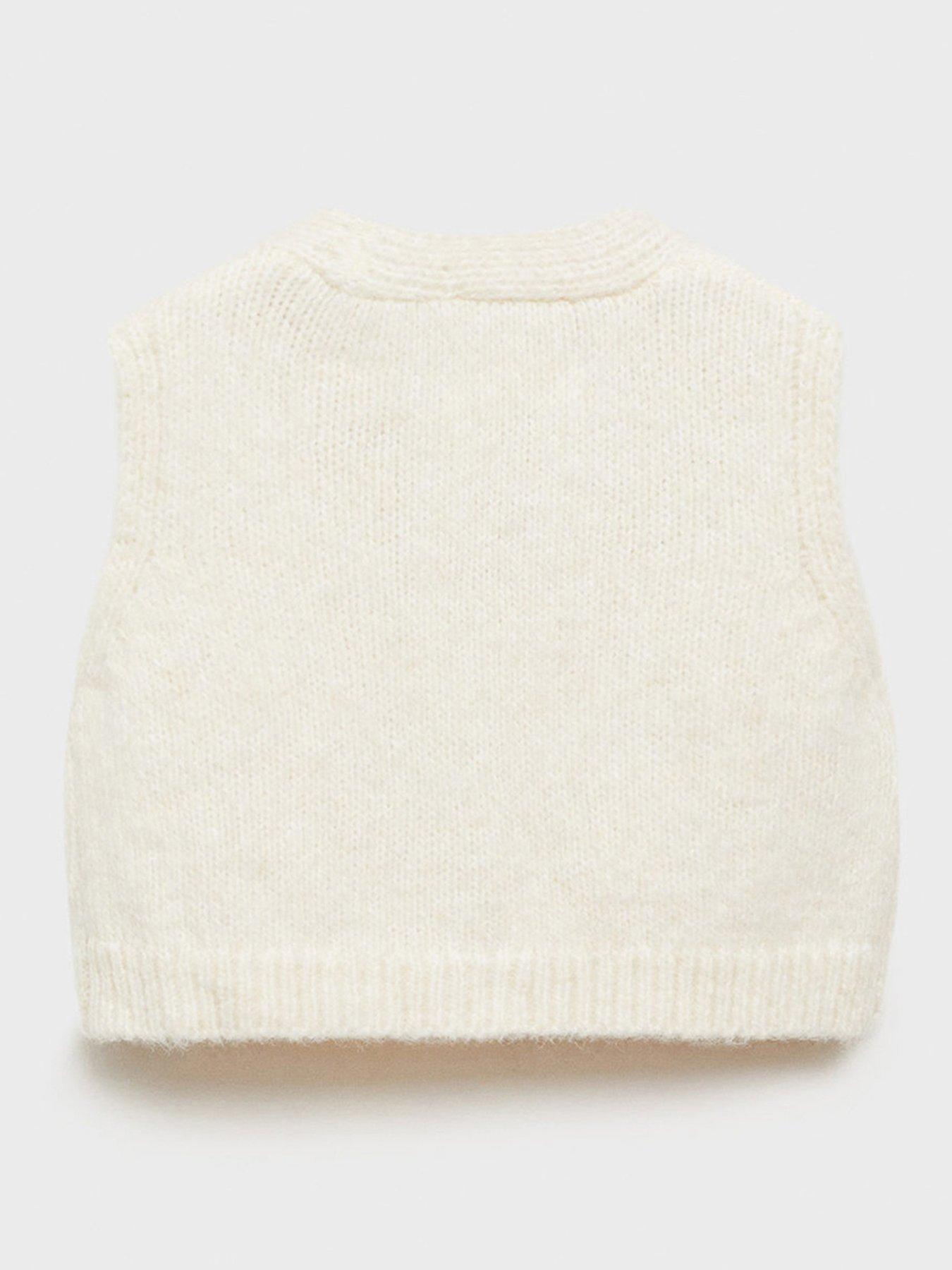  image of mango-younger-girls-crochet-floral-knitted-tank-top-cream