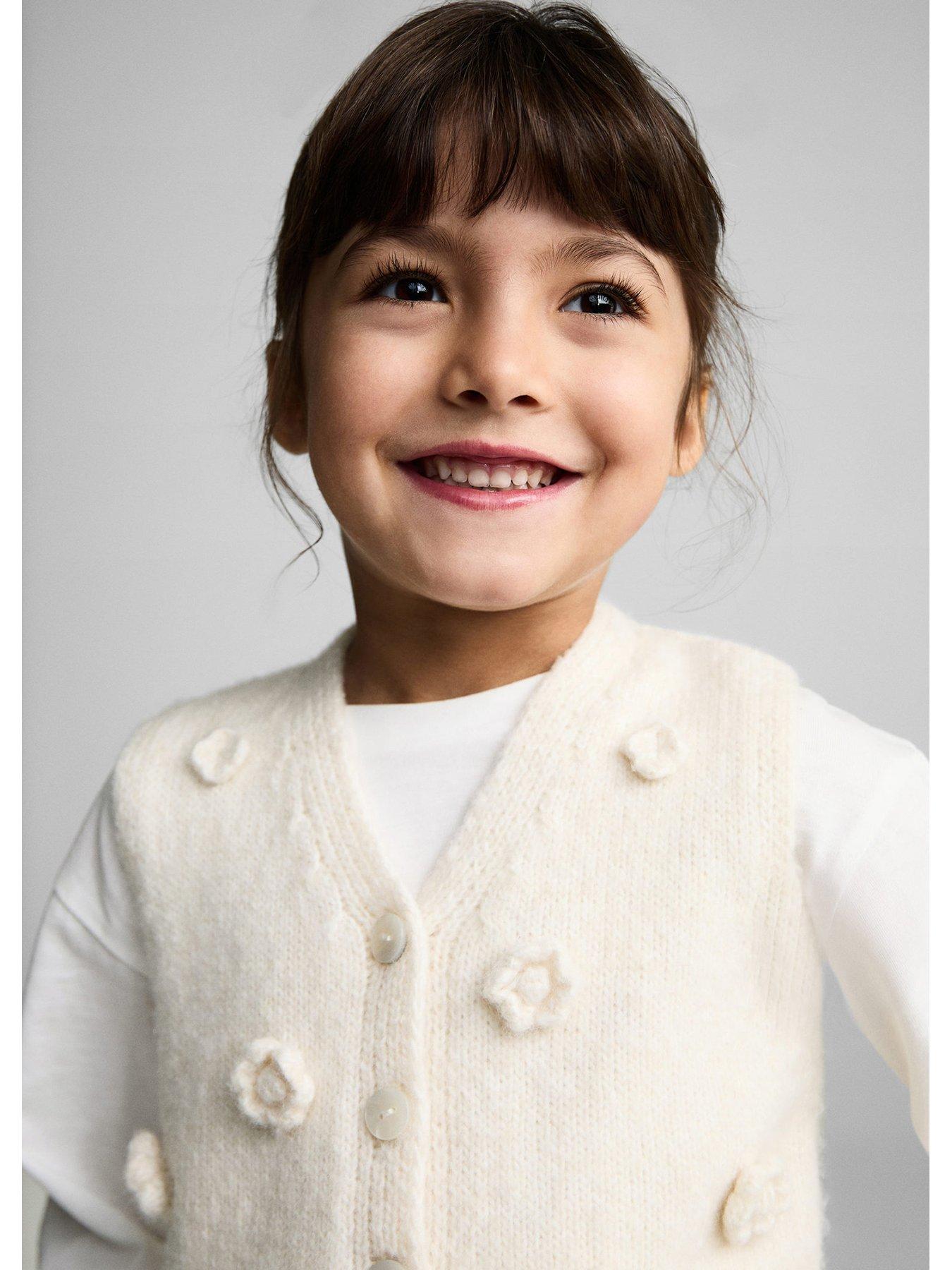  image of mango-younger-girls-crochet-floral-knitted-tank-top-cream