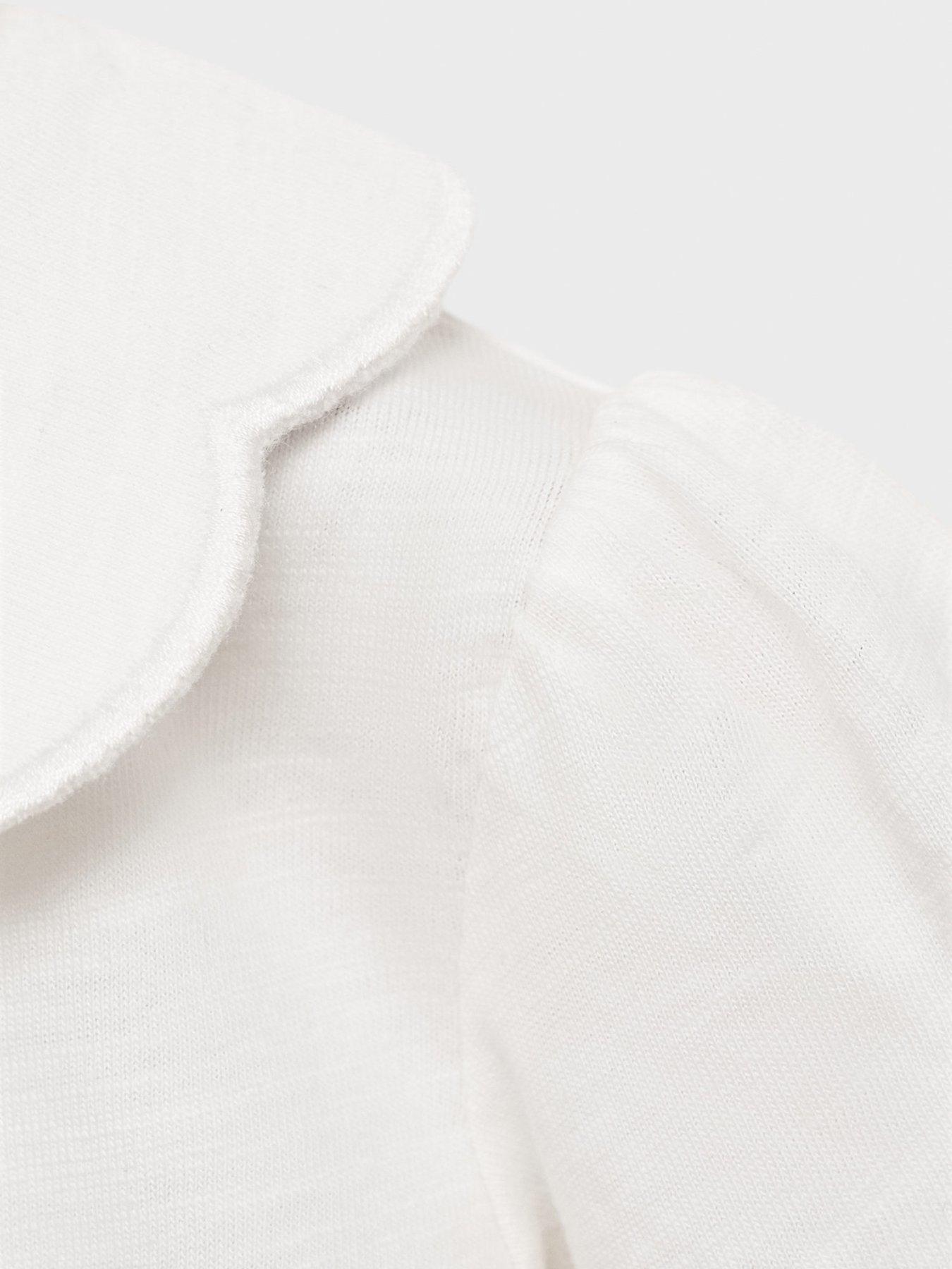  image of mango-baby-girls-collared-long-sleeve-tshirt-light-cream