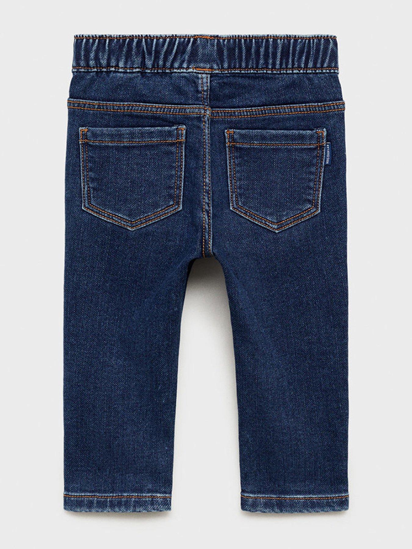 Image 2 of 4 of Mango Younger Boys Elasticated Waist Jeans - Dark Blue