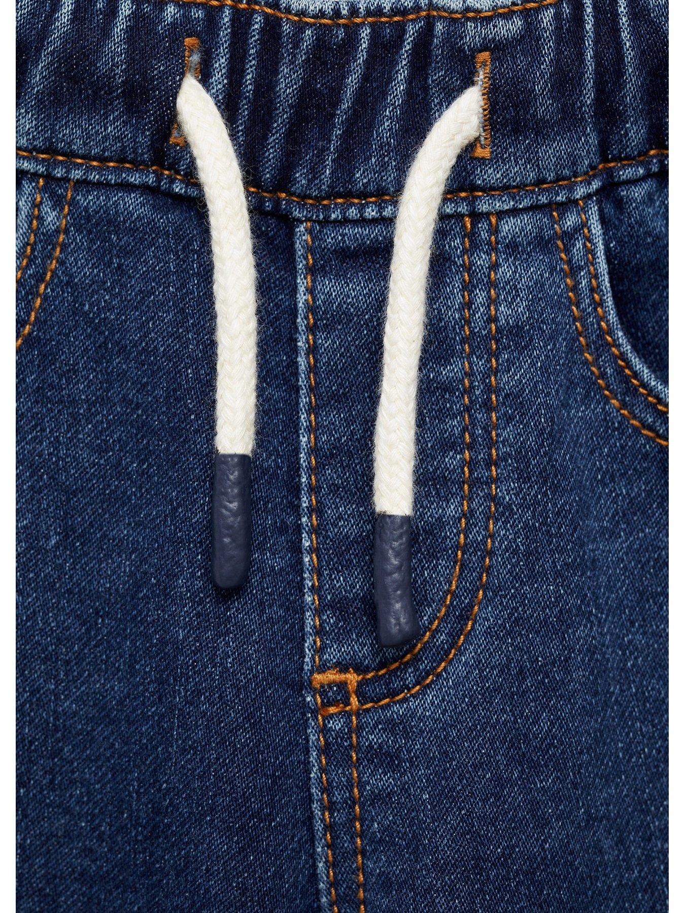Image 4 of 4 of Mango Younger Boys Elasticated Waist Jeans - Dark Blue