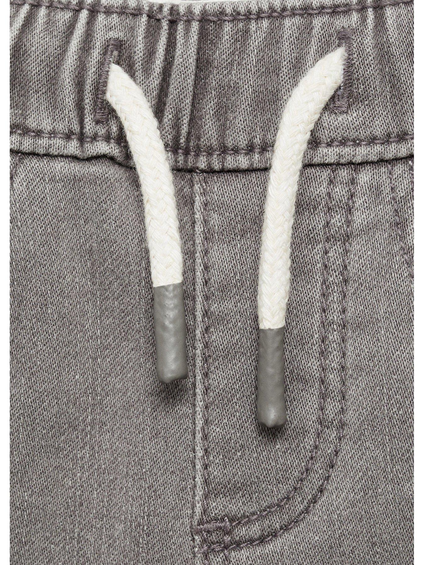 image of mango-younger-boys-elasticated-waist-jeans-grey
