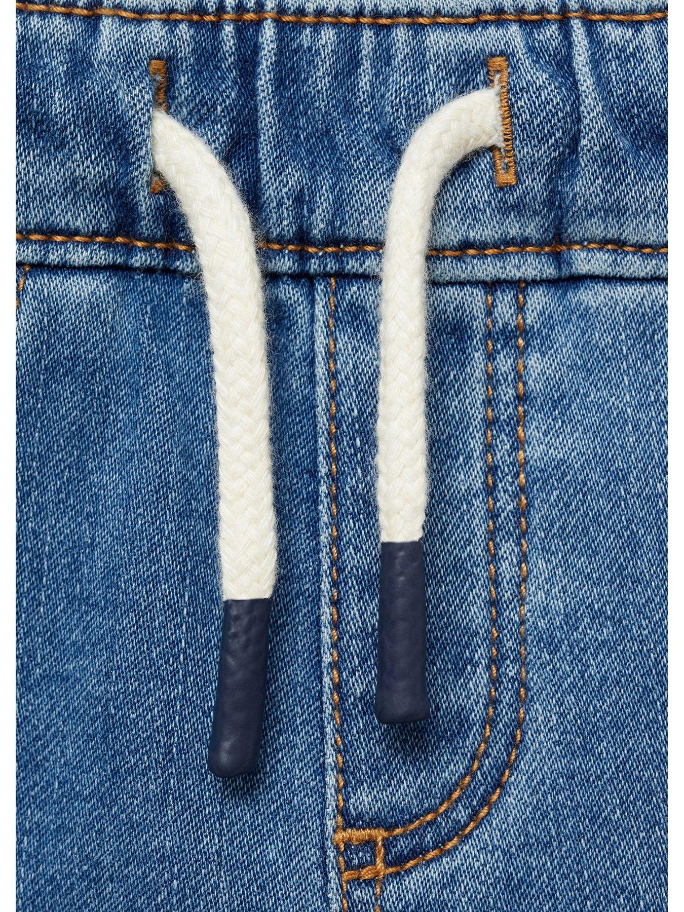  image of mango-younger-boys-elasticated-waist-jeans-blue