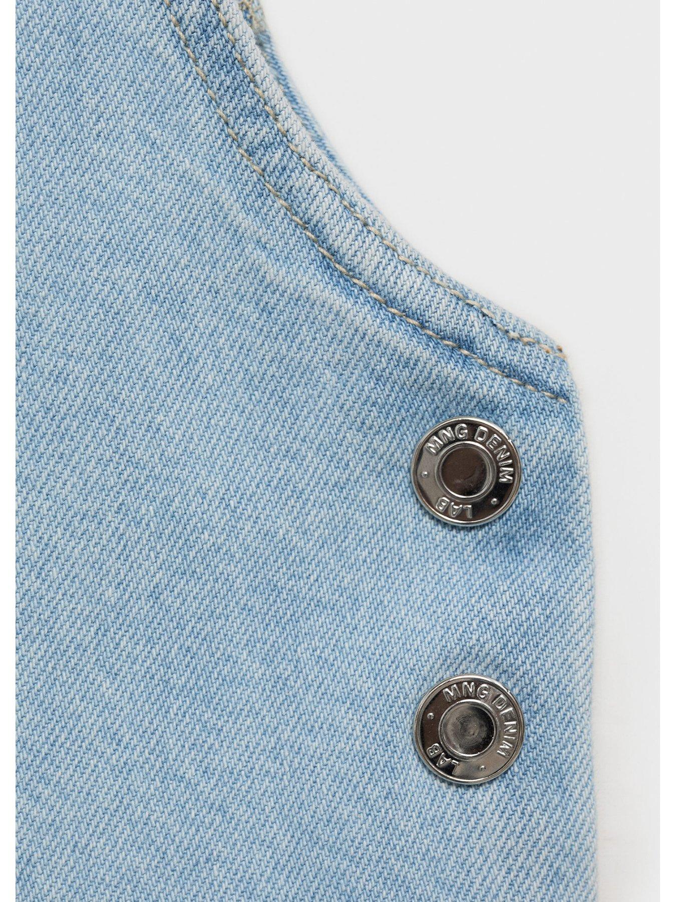  image of mango-younger-girls-denim-dungarees-blue