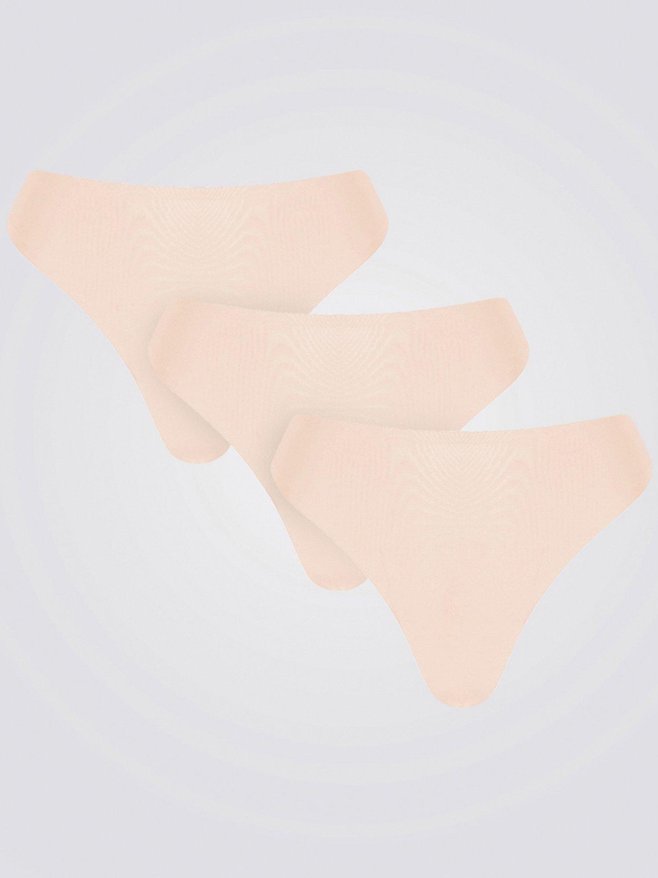 Image 1 of 3 of Boux Avenue Bonded 3 Pack Thongs - Nude