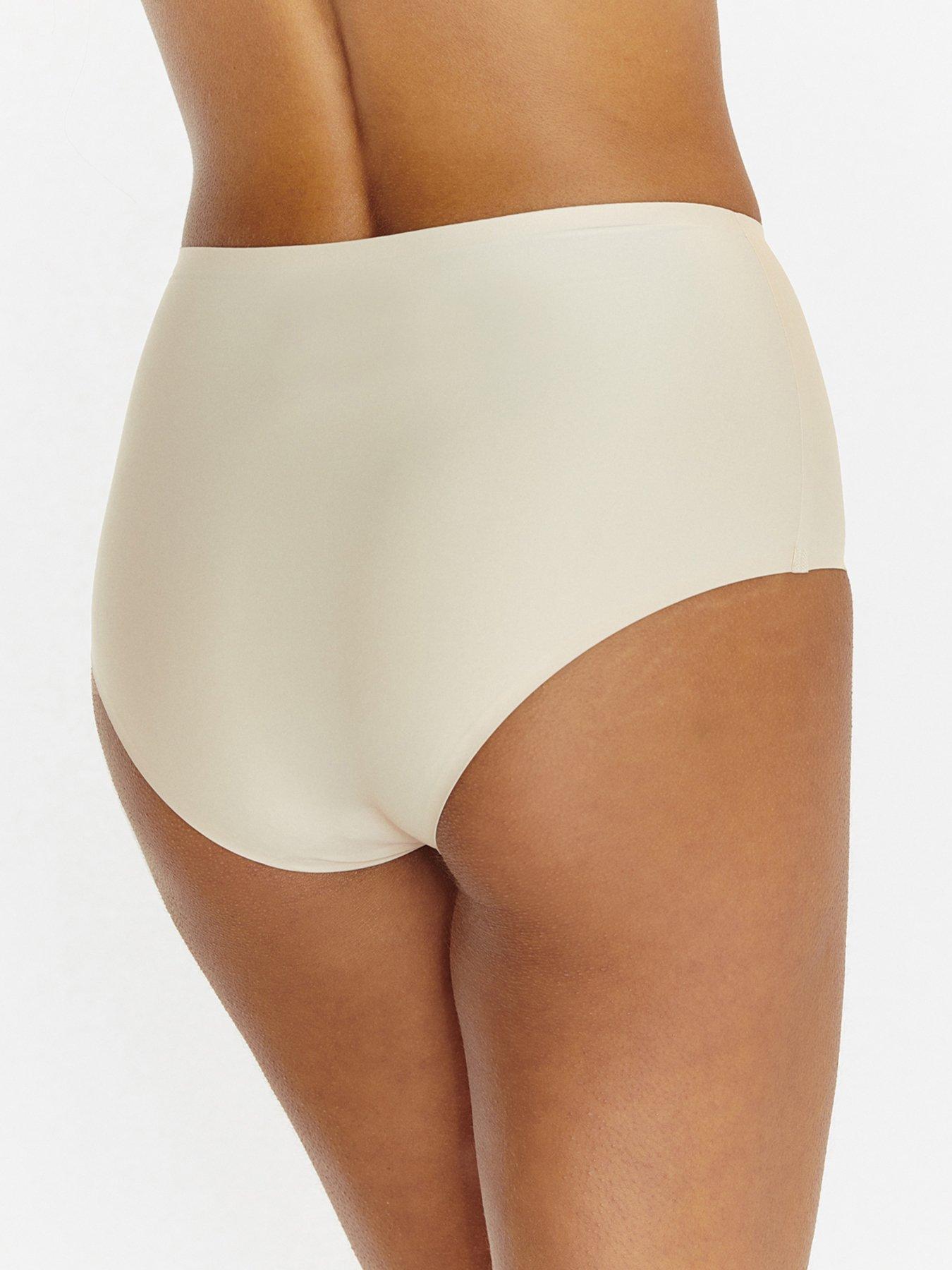  image of boux-avenue-bonded-3-pack-high-waist-briefs-nude