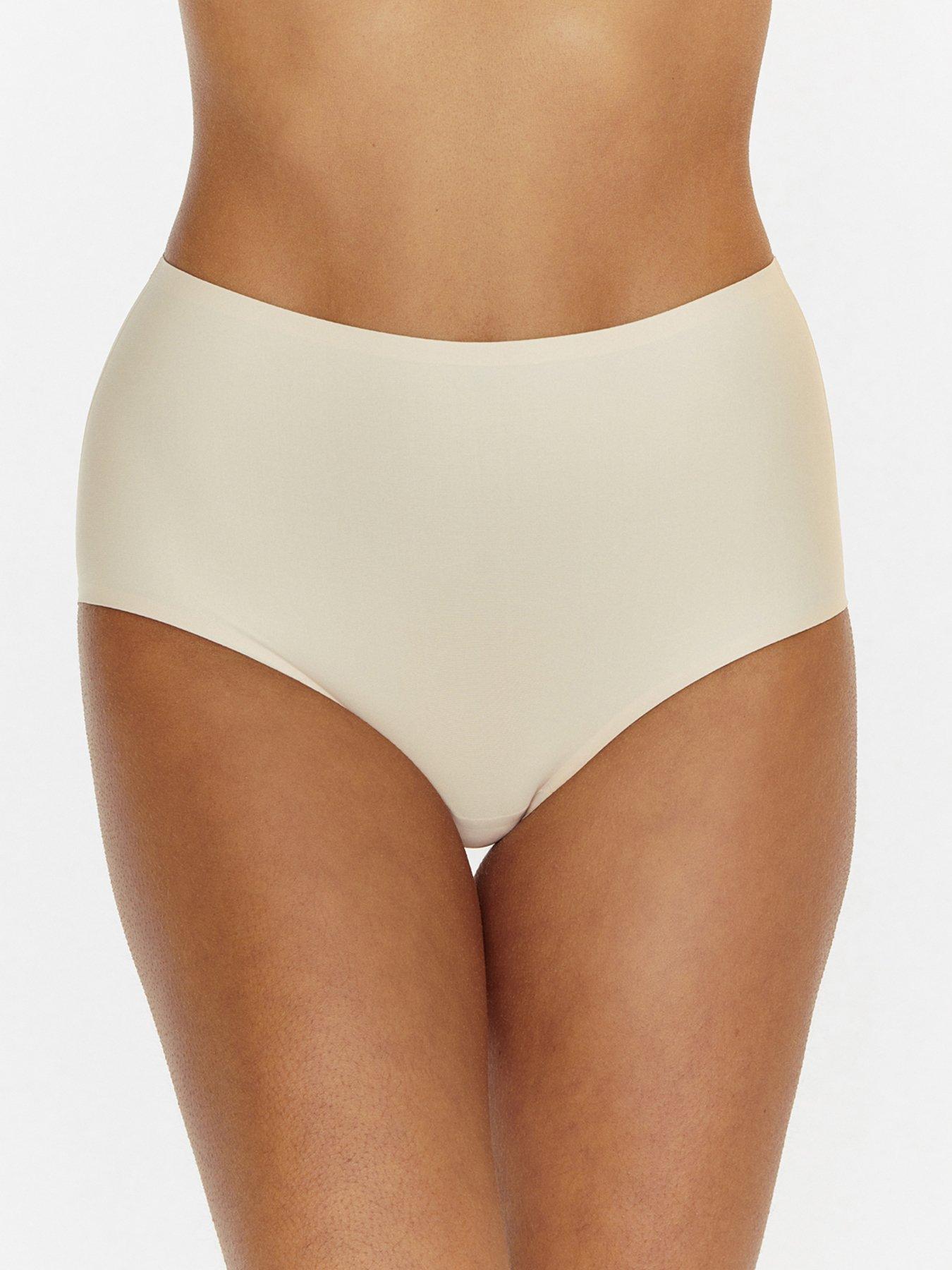  image of boux-avenue-bonded-3-pack-high-waist-briefs-nude