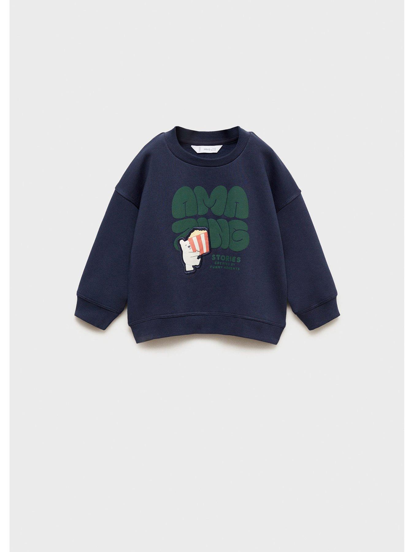  image of mango-younger-boys-amazing-stories-sweat-top-navy
