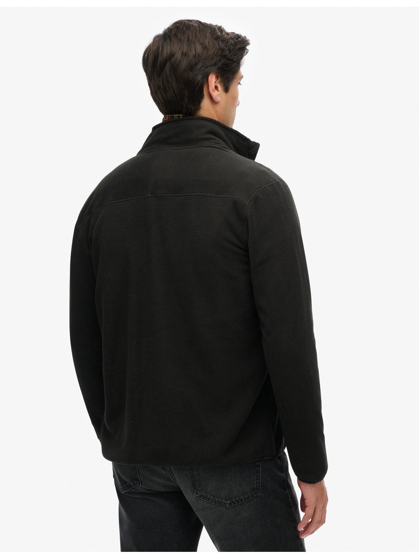  image of superdry-polar-fleece-full-zip-jacket-black