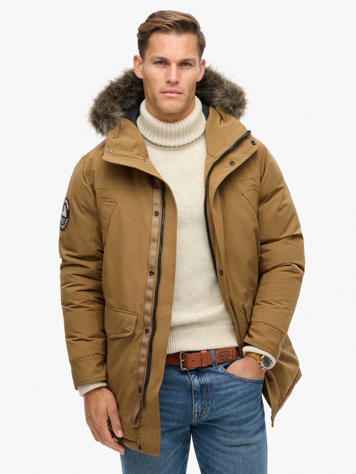 undefined Everest Faux Fur Parka Jacket - Brown