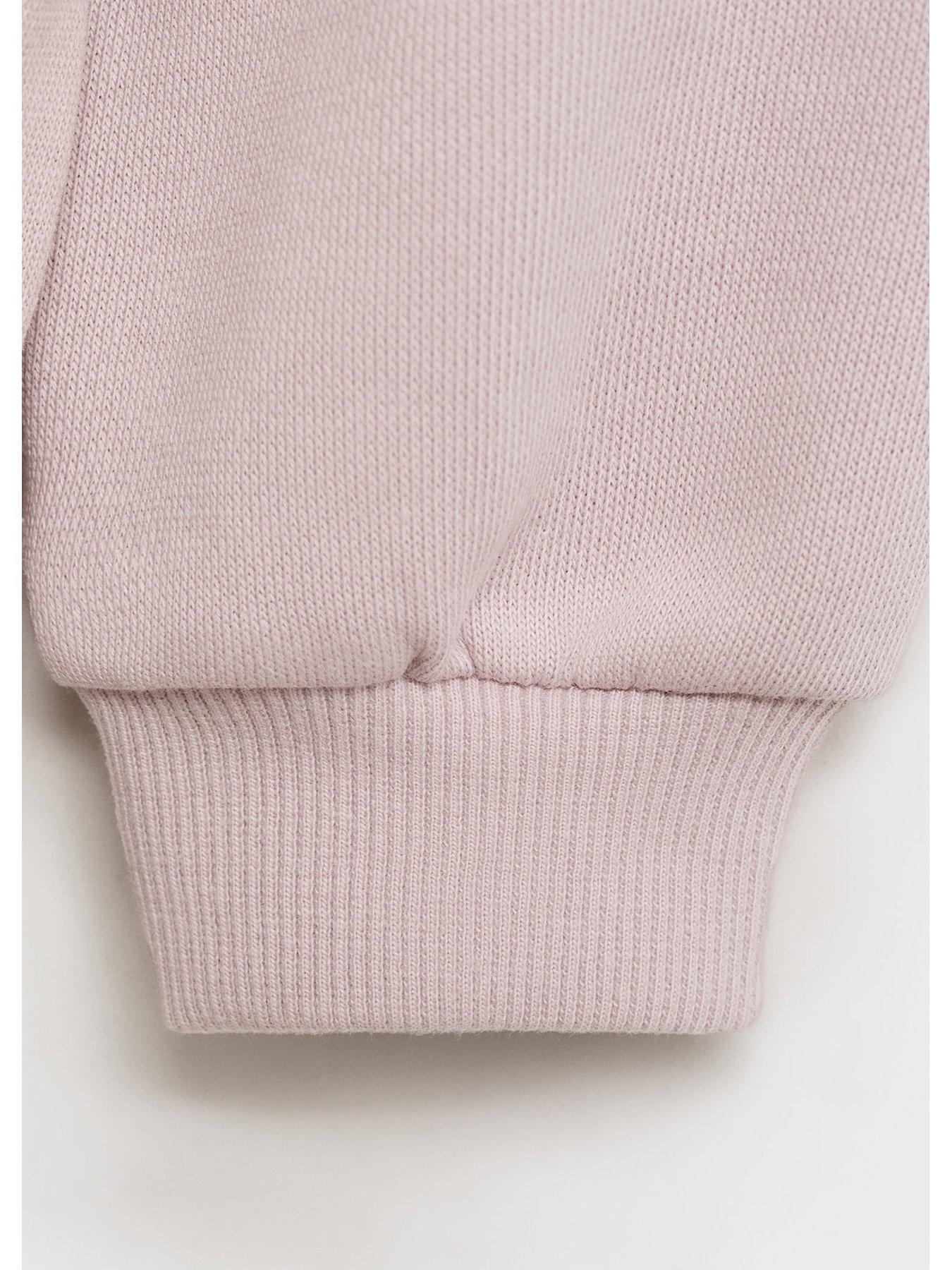  image of mango-younger-girls-armour-sweat-top-light-pink