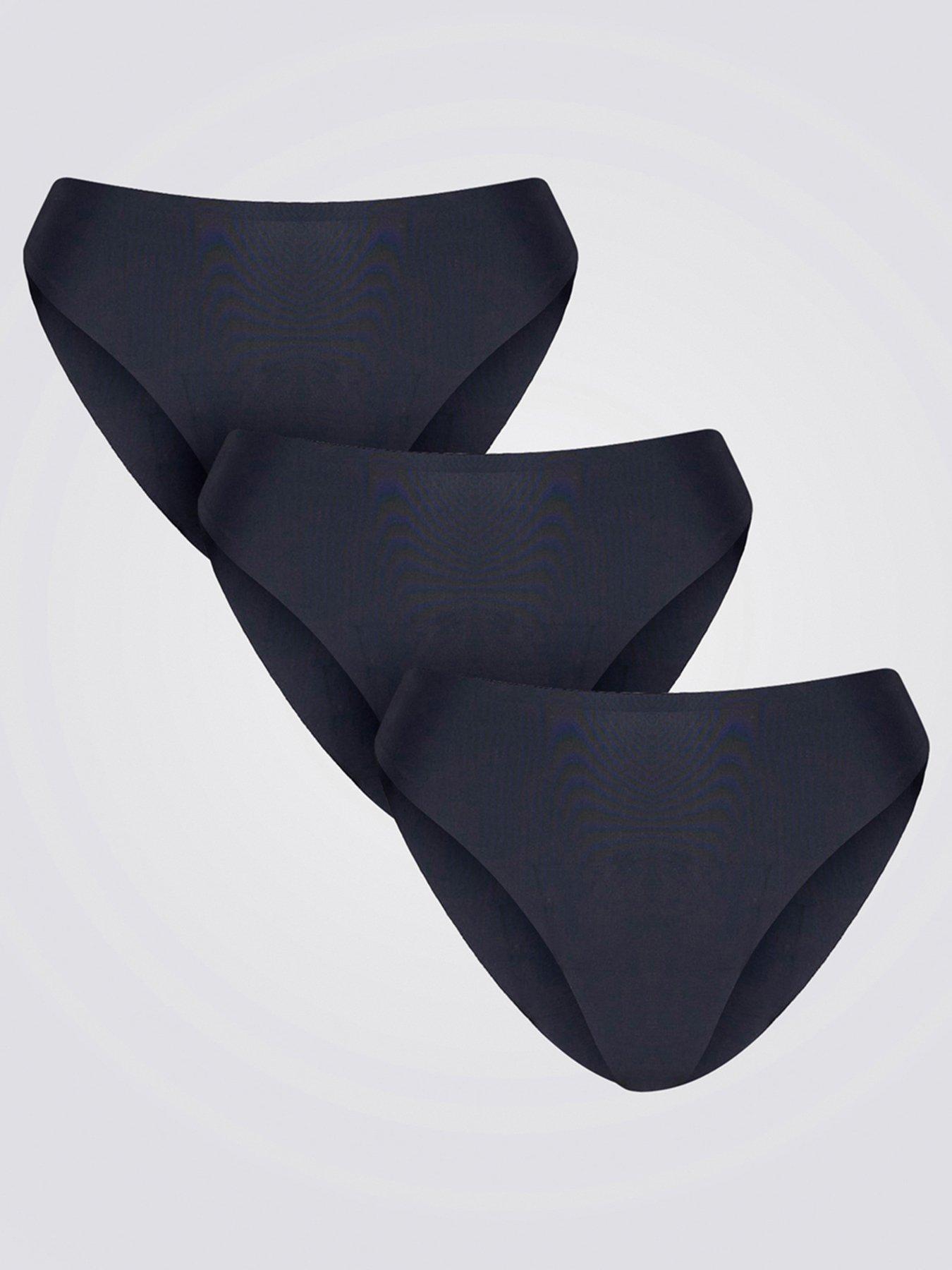 Image 1 of 3 of Boux Avenue Bonded 3 Pack Briefs - Black