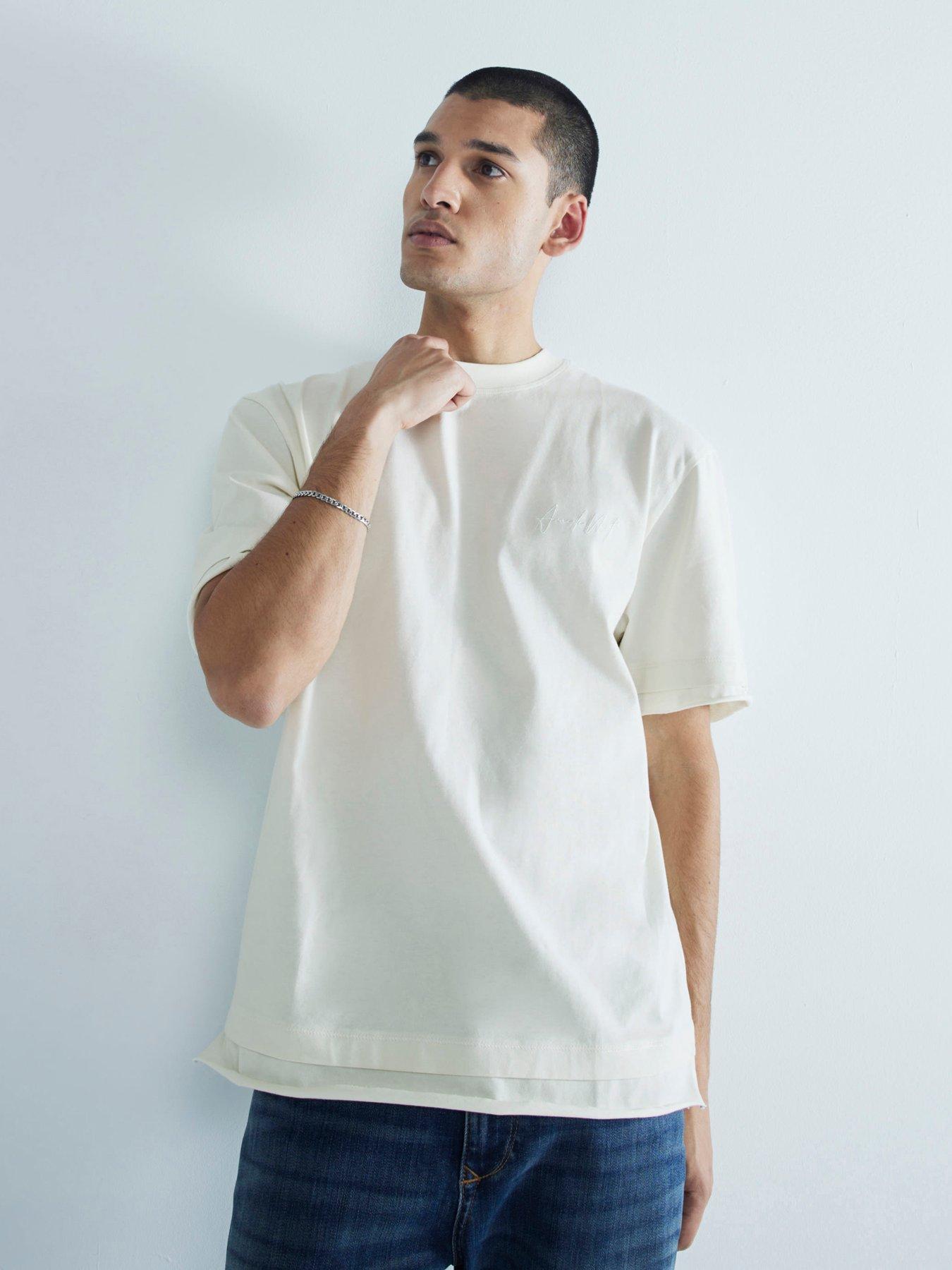 river-island-double-layer-raw-hem-t-shirt-cream