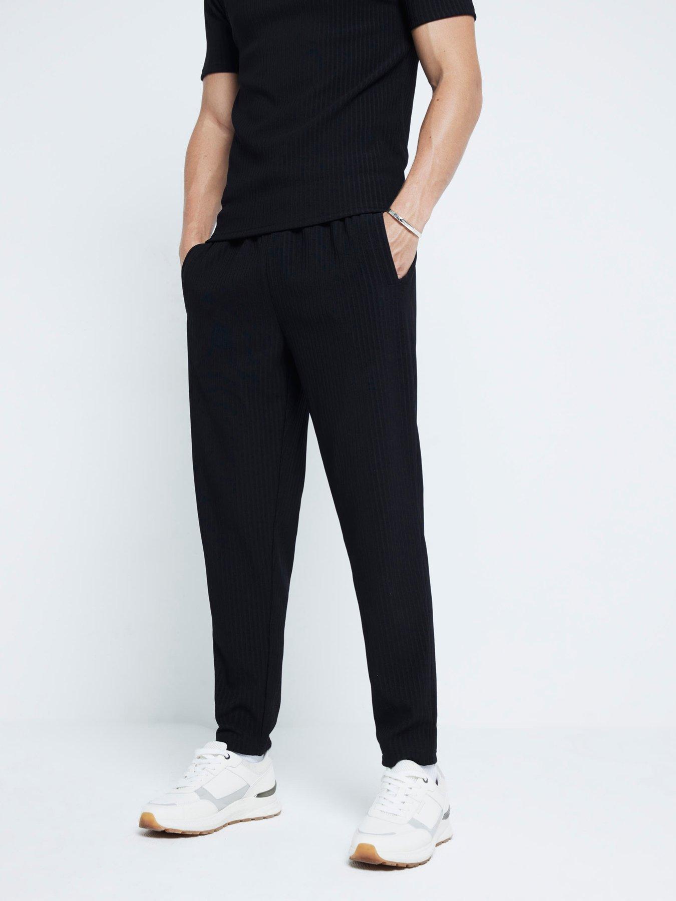 river-island-skinny-muscle-fit-ribbed-joggers-black
