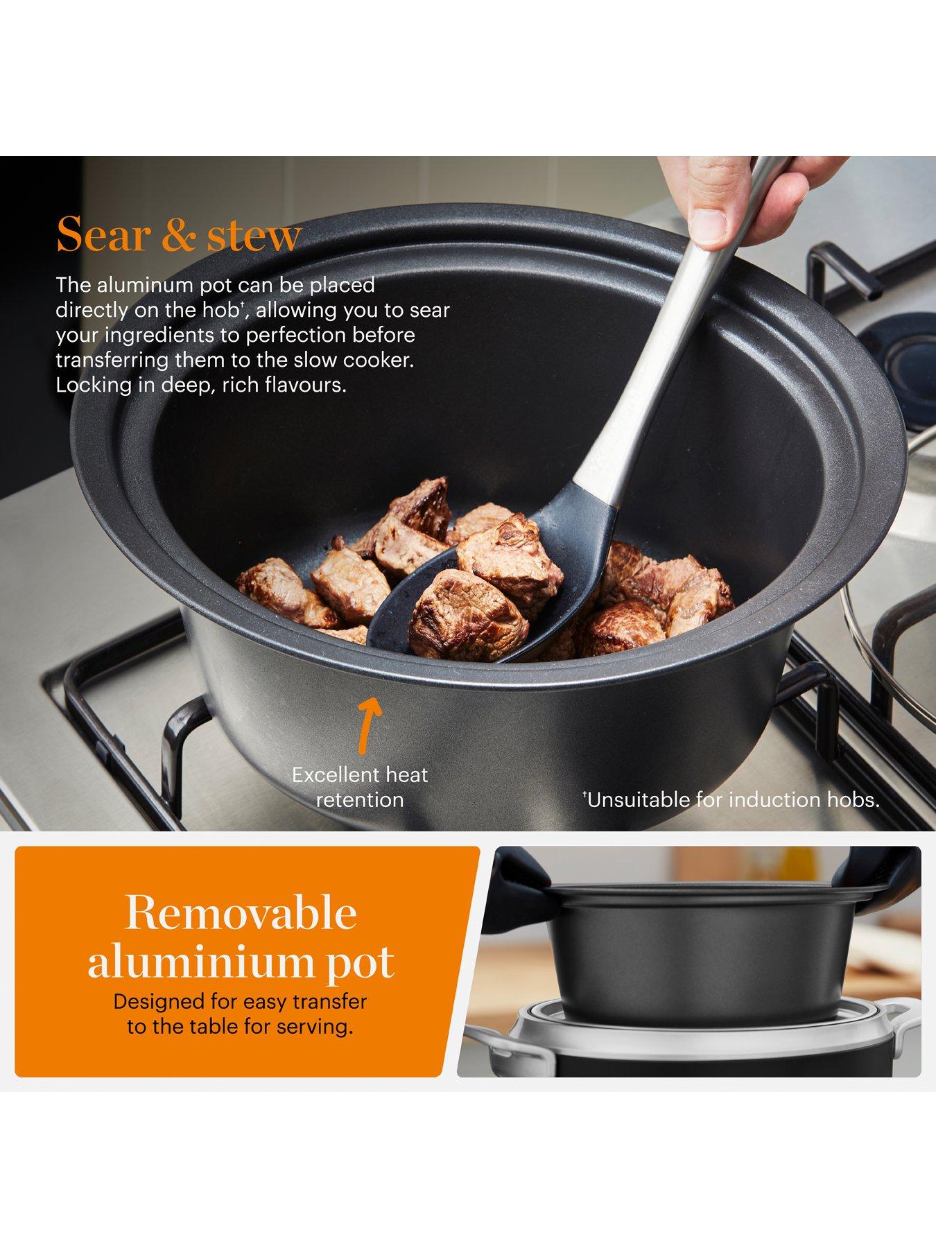  image of good-food-by-tower-gf16011-65l-digital-slow-cooker-with-tempered-glass-lid-black