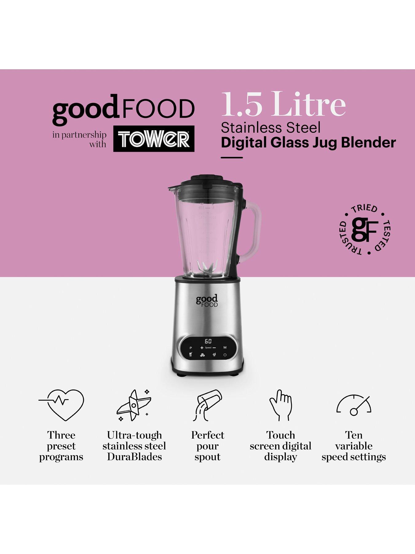 Image 2 of 7 of Good Food by Tower GF12013 Digital Jug Blender, 1.5L, 1200W -&nbsp;Stainless Steel
